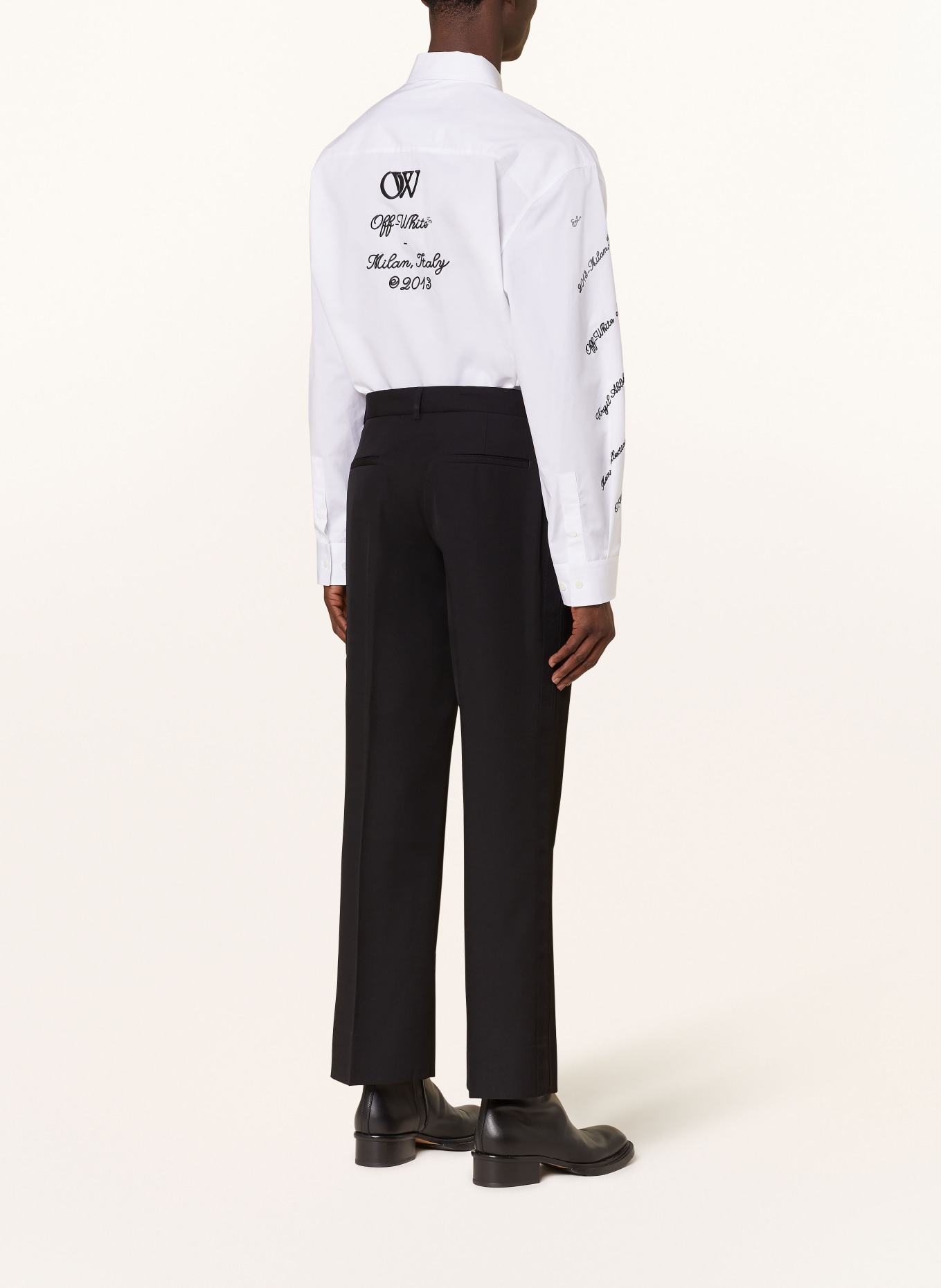 Off-White Suit trousers regular fit with tuxedo stripe, Color: BLACK (Image 4)