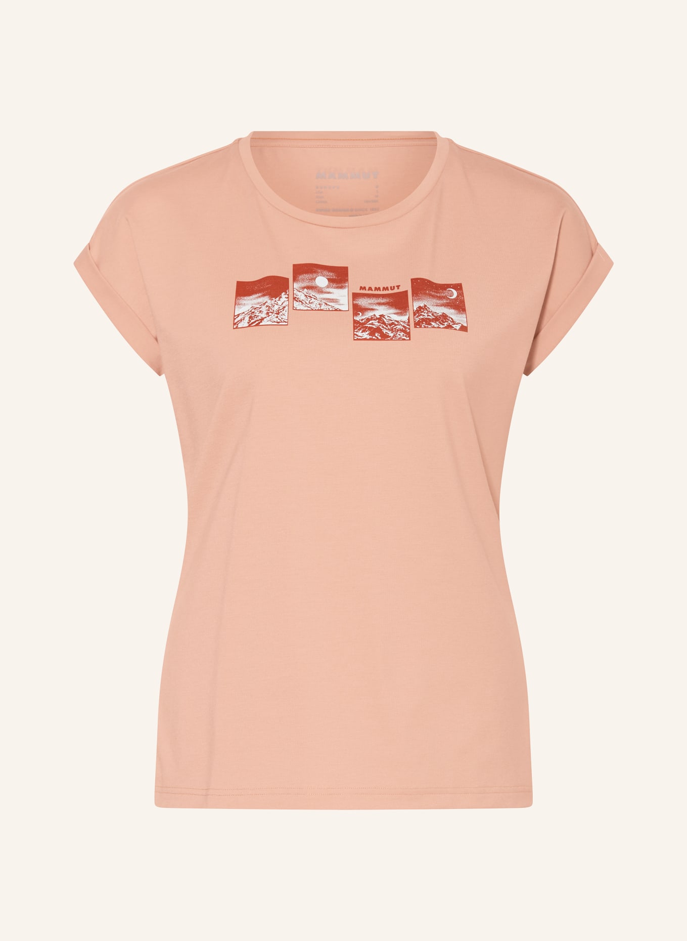 MAMMUT T-shirt MOUNTAIN, Kolor: ŁOSOSIOWY (Obrazek 1)