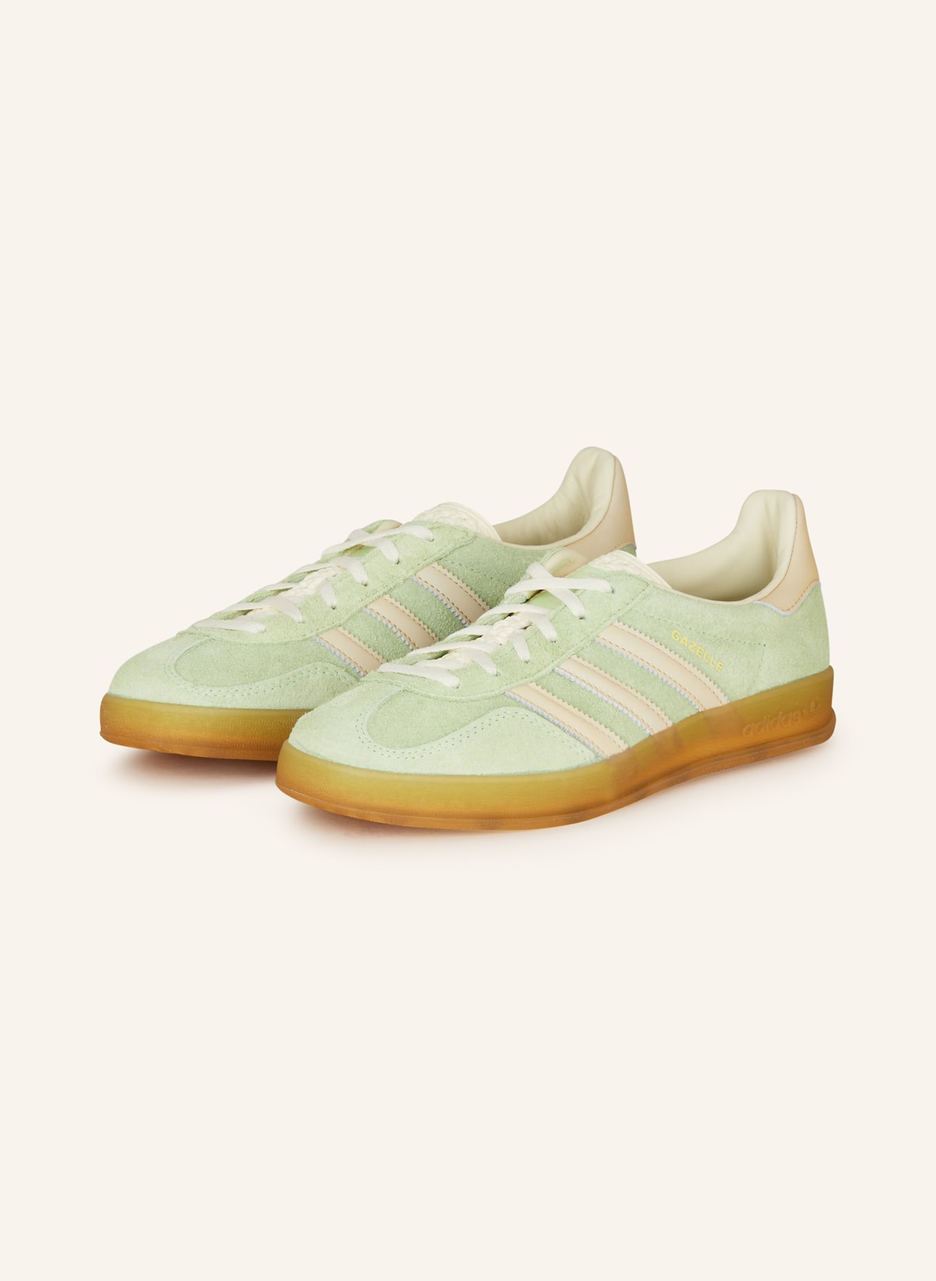 adidas Originals Sneakers GAZELLE INDOOR, Color: LIGHT GREEN/ BEIGE (Image 1)