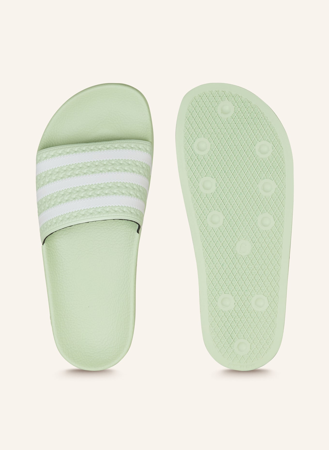 adidas Originals Slides ADILETTE, Color: LIGHT GREEN/ WHITE (Image 5)