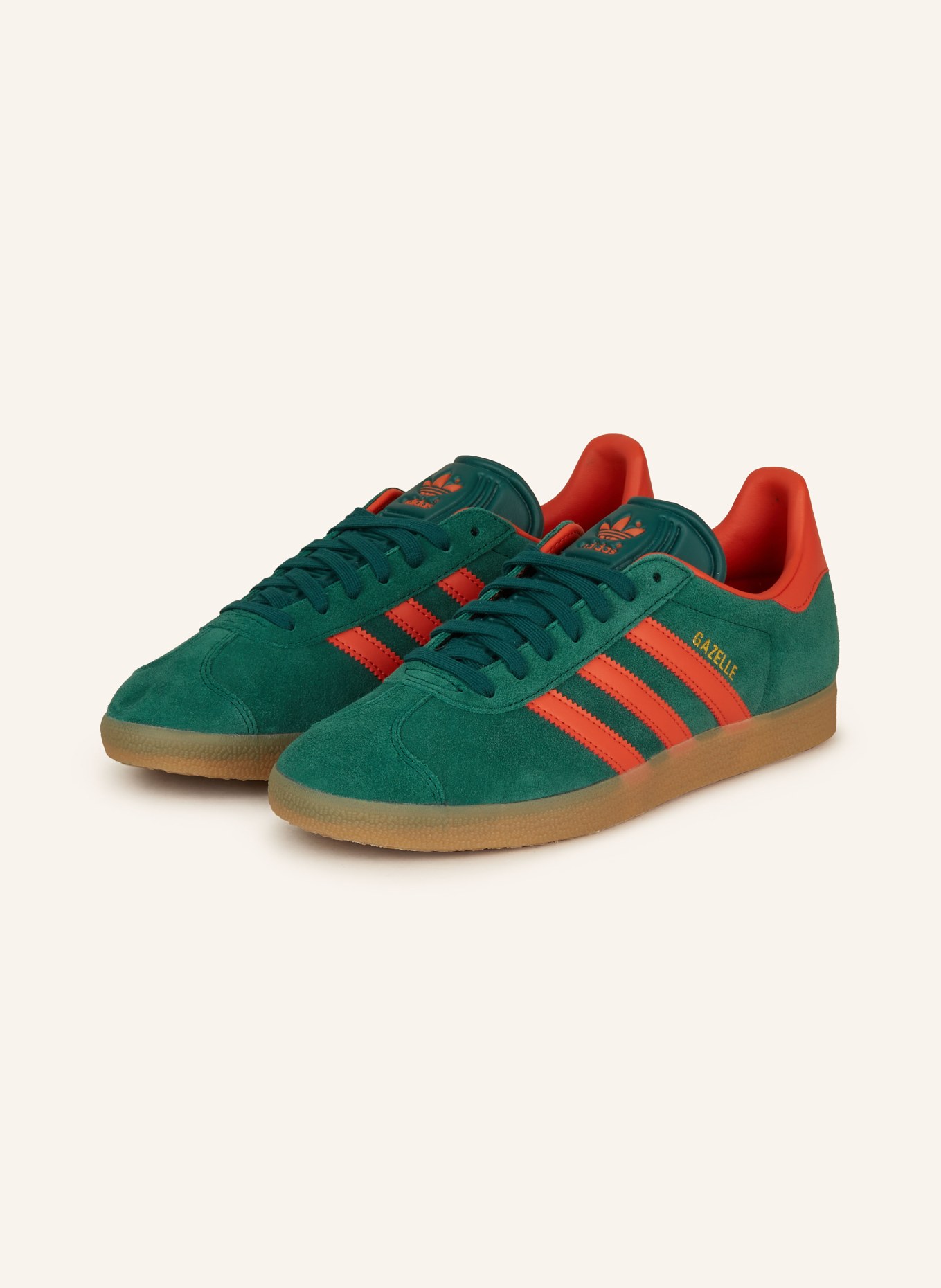 adidas Originals Sneaker GAZELLE, Farbe: GRÜN/ ORANGE (Bild 1)