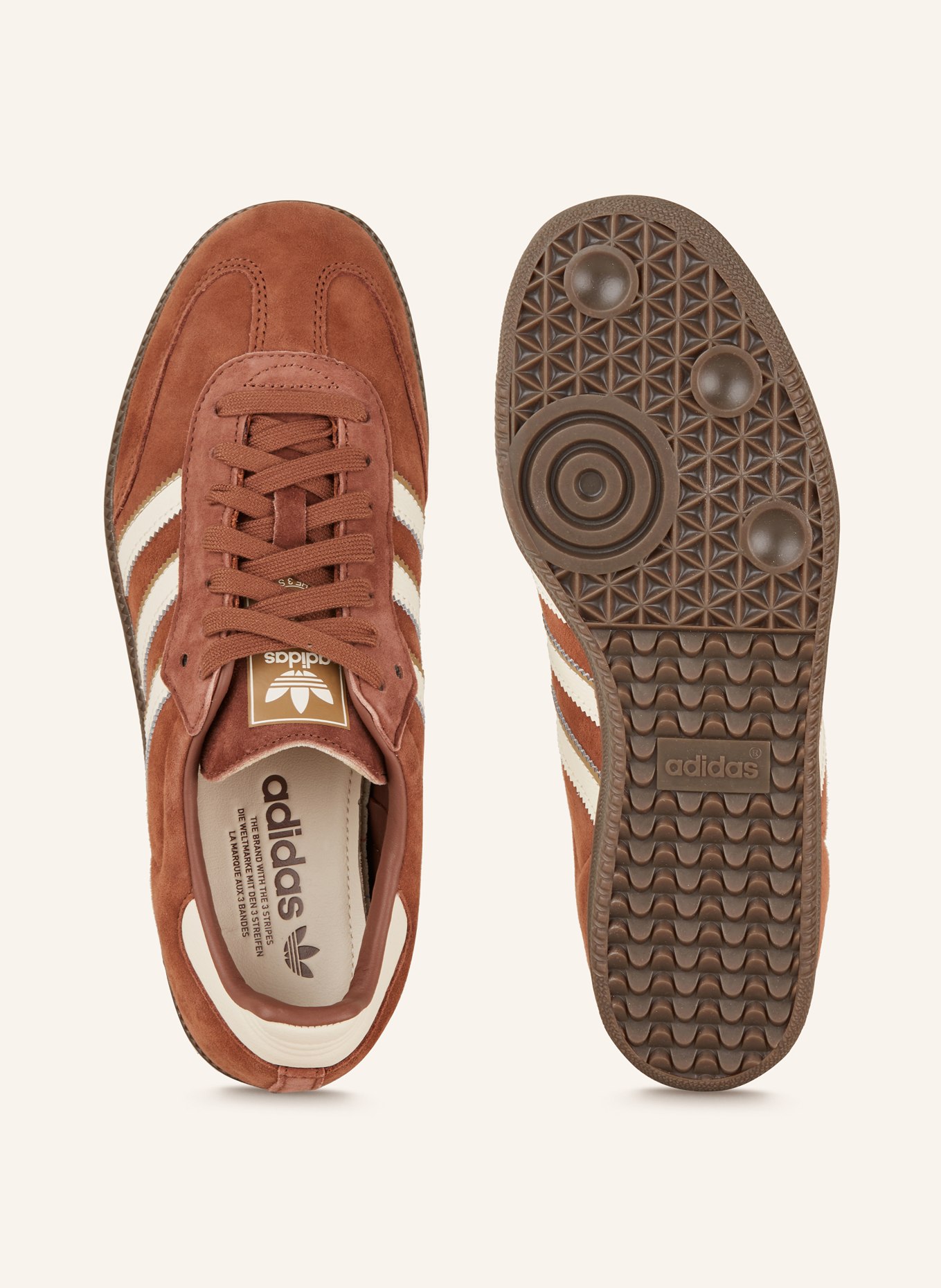 adidas Originals Sneakersy SAMBA OG, Kolor: BRĄZOWY/ ECRU (Obrazek 5)