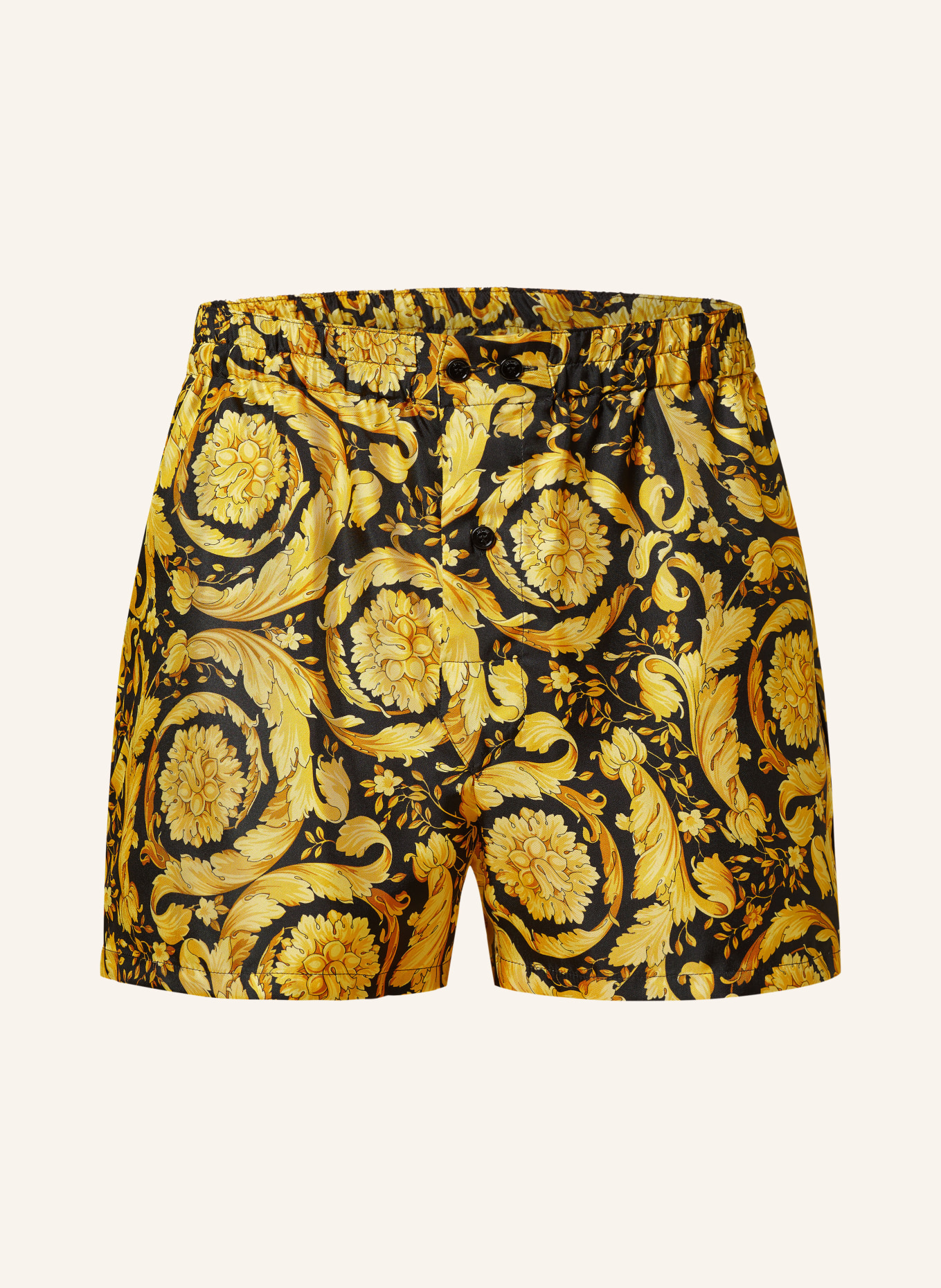 VERSACE Pajama shorts made of silk, Color: BLACK/ GOLD (Image 1)
