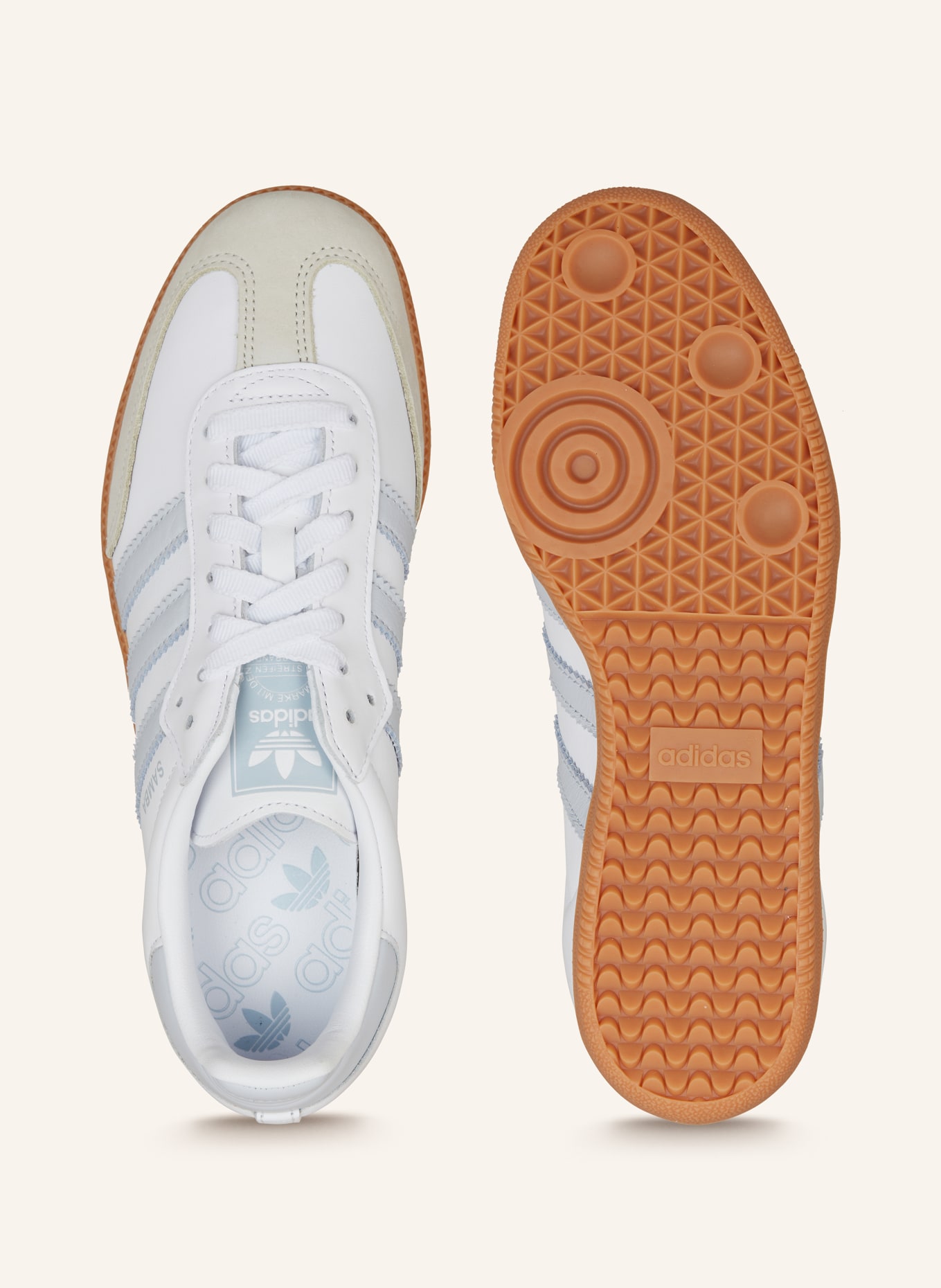 adidas Originals Sneaker SAMBA OG, Farbe: WEISS/ HELLBLAU (Bild 5)