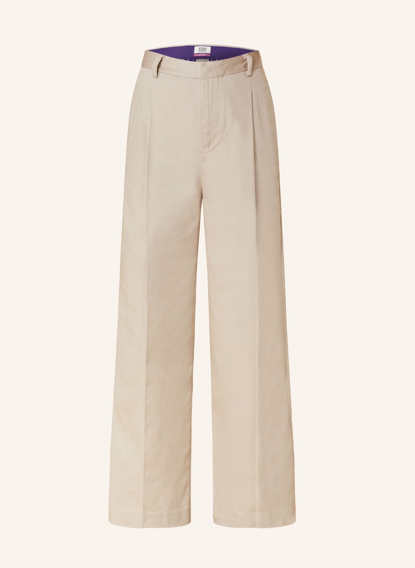 SCOTCH & SODA Wide leg trousers ROSE, Color: 6863 Soft Taupe (Image 1)