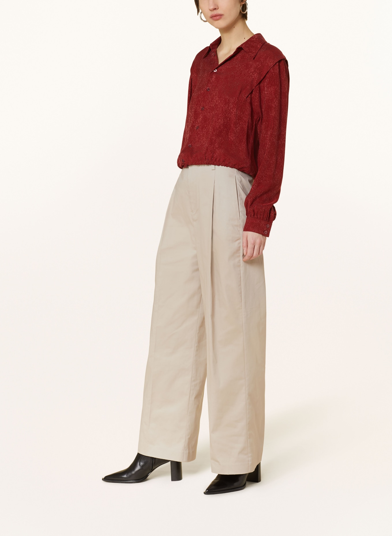 SCOTCH & SODA Wide leg trousers ROSE, Color: 6863 Soft Taupe (Image 4)