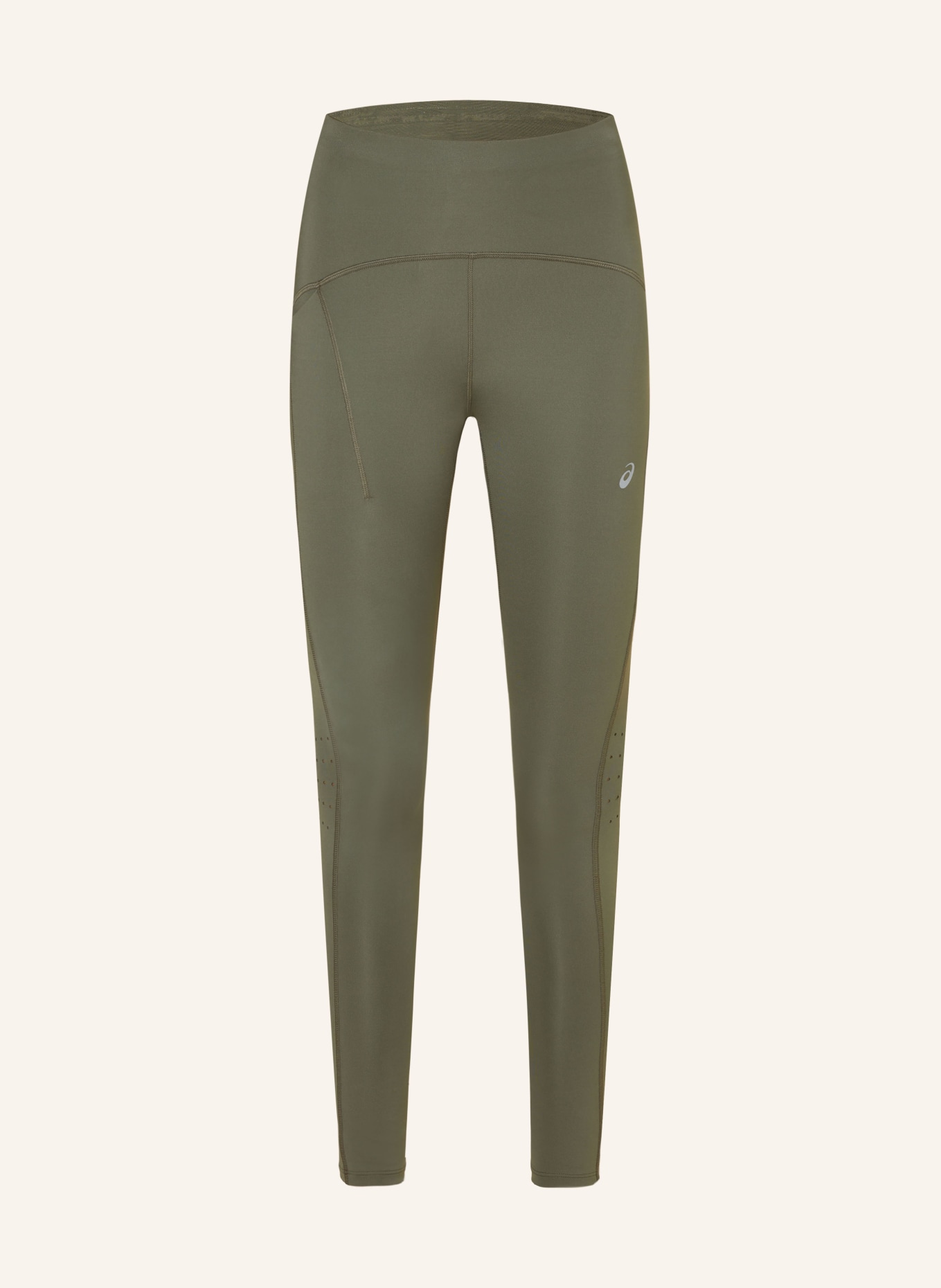 ASICS Running tights ROAD HIGH WAIST TIGHT, Color: KHAKI (Image 1)