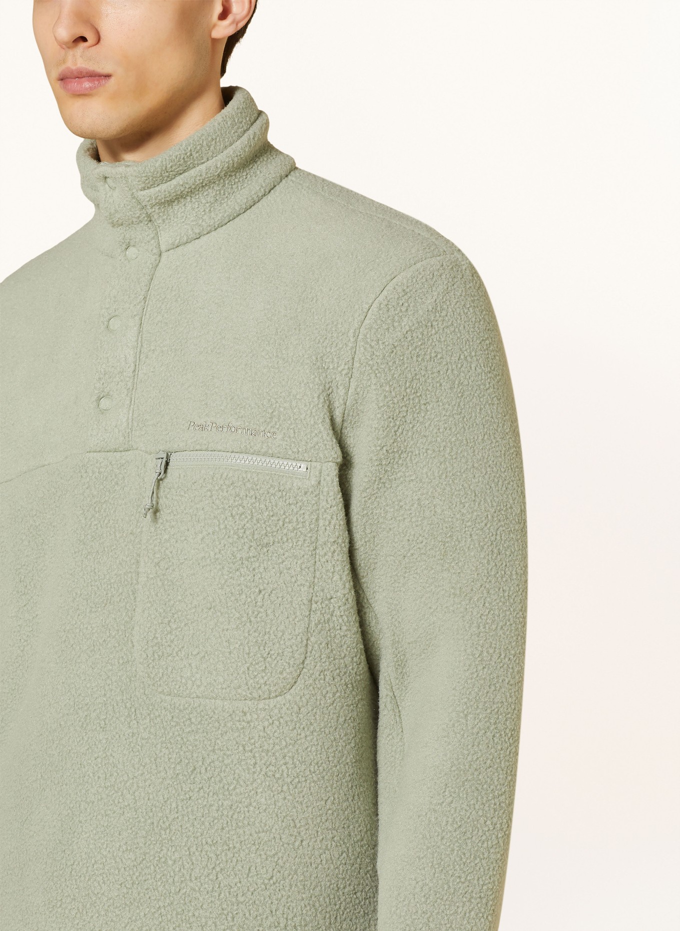 Peak Performance Fleece half-zip sweater SNAP, Color: LIGHT GREEN (Image 4)