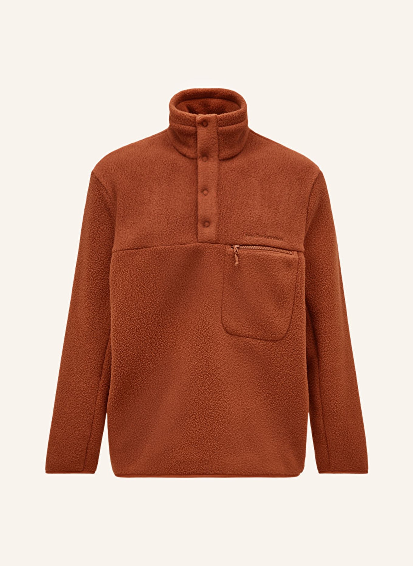 Peak Performance Fleece half-zip sweater SNAP, Color: DARK ORANGE (Image 1)