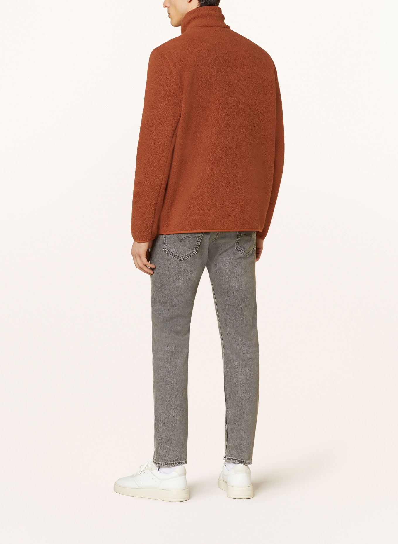 Peak Performance Fleece half-zip sweater SNAP, Color: DARK ORANGE (Image 3)
