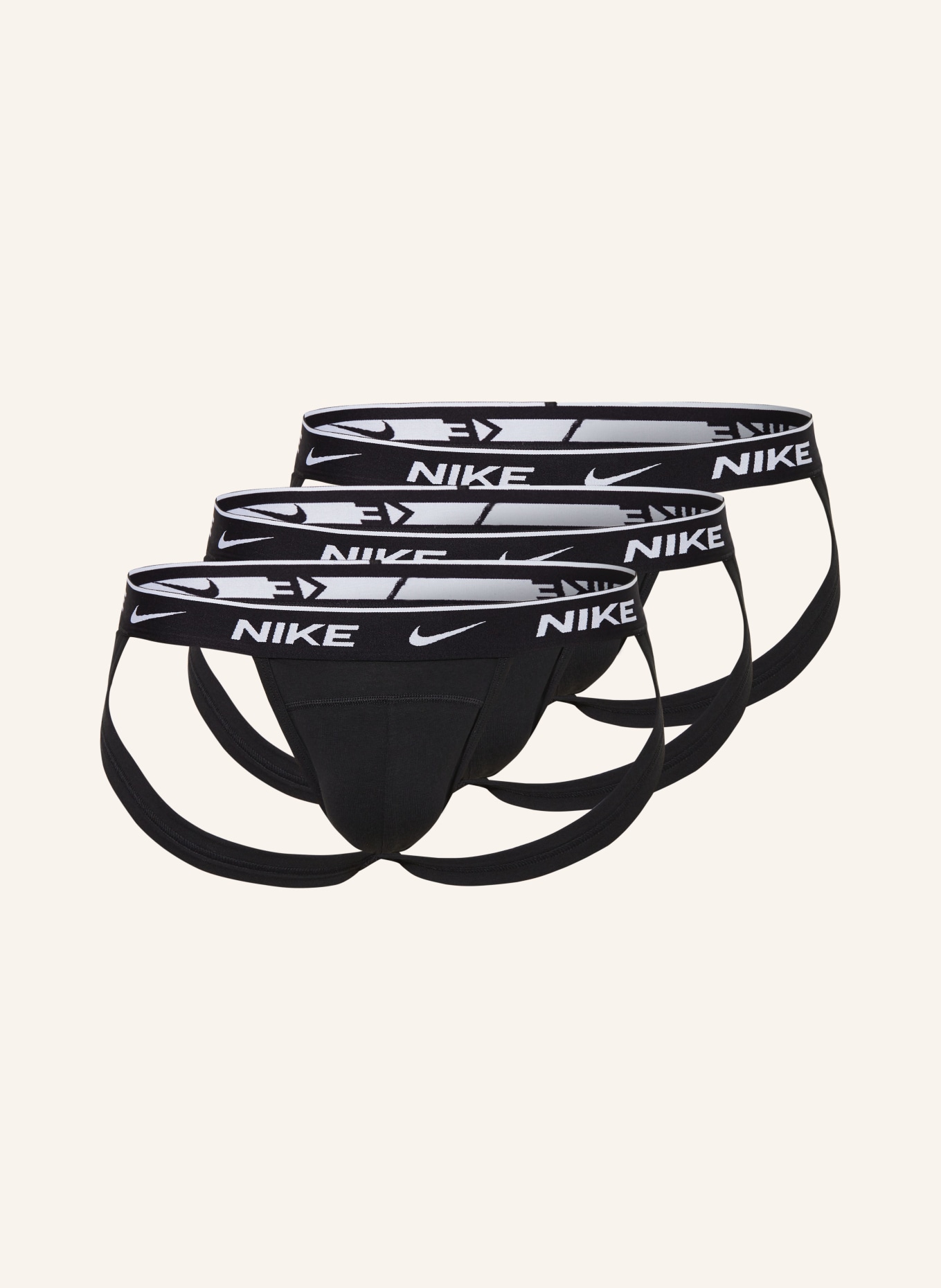 Nike Slipy EVERDAY COTTON STRETCH, 3 kusy v balení, Barva: ČERNÁ (Obrázek 1)