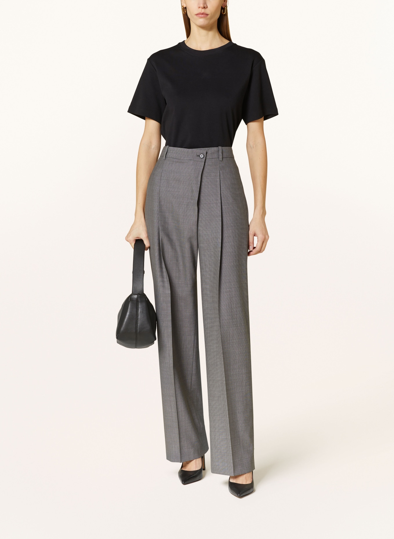BOSS Wide leg trousers TENLY, Color: GRAY (Image 2)
