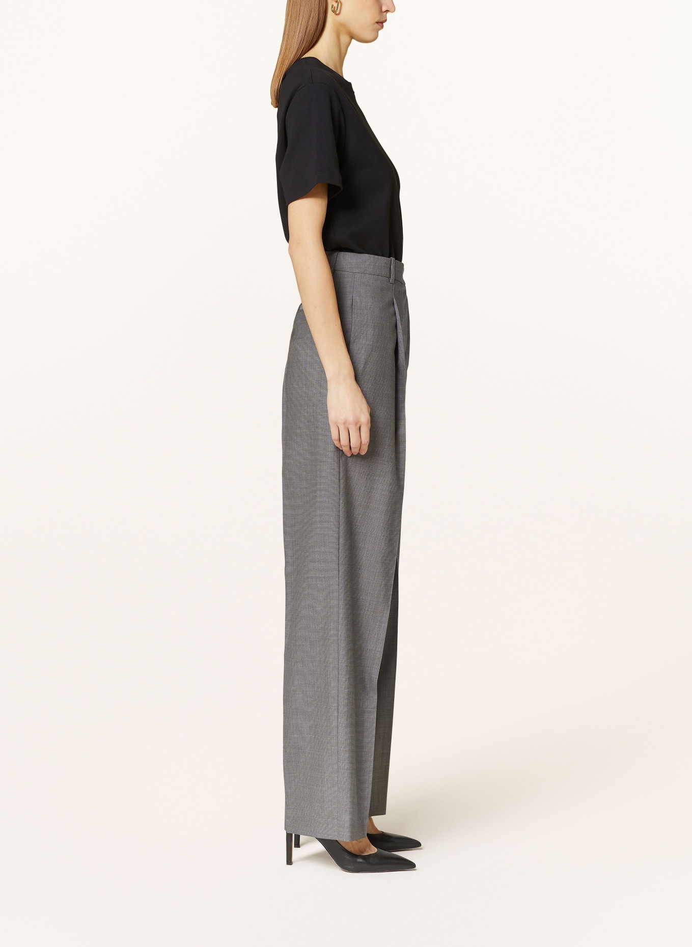 BOSS Wide leg trousers TENLY, Color: GRAY (Image 4)