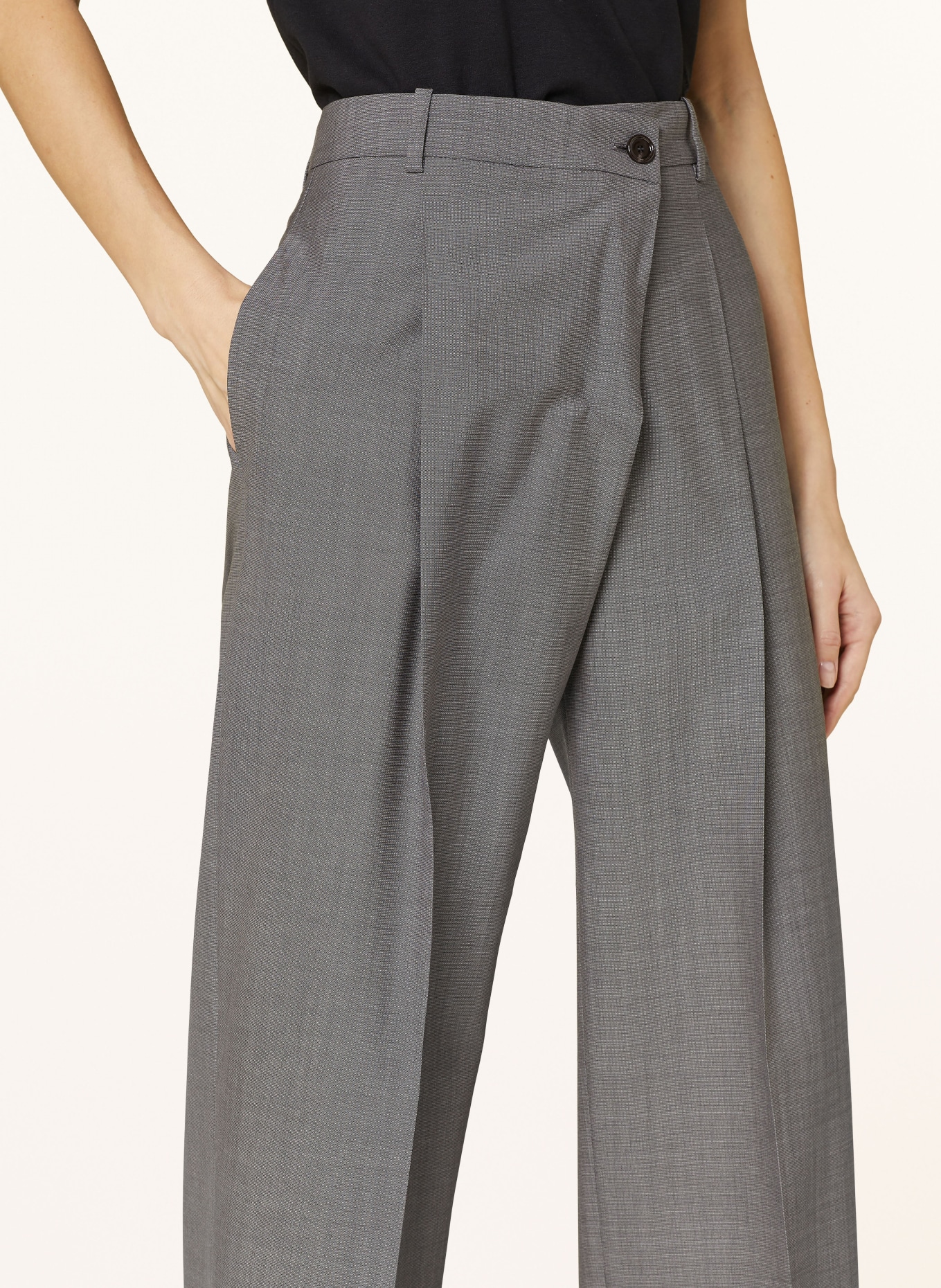 BOSS Wide leg trousers TENLY, Color: GRAY (Image 5)