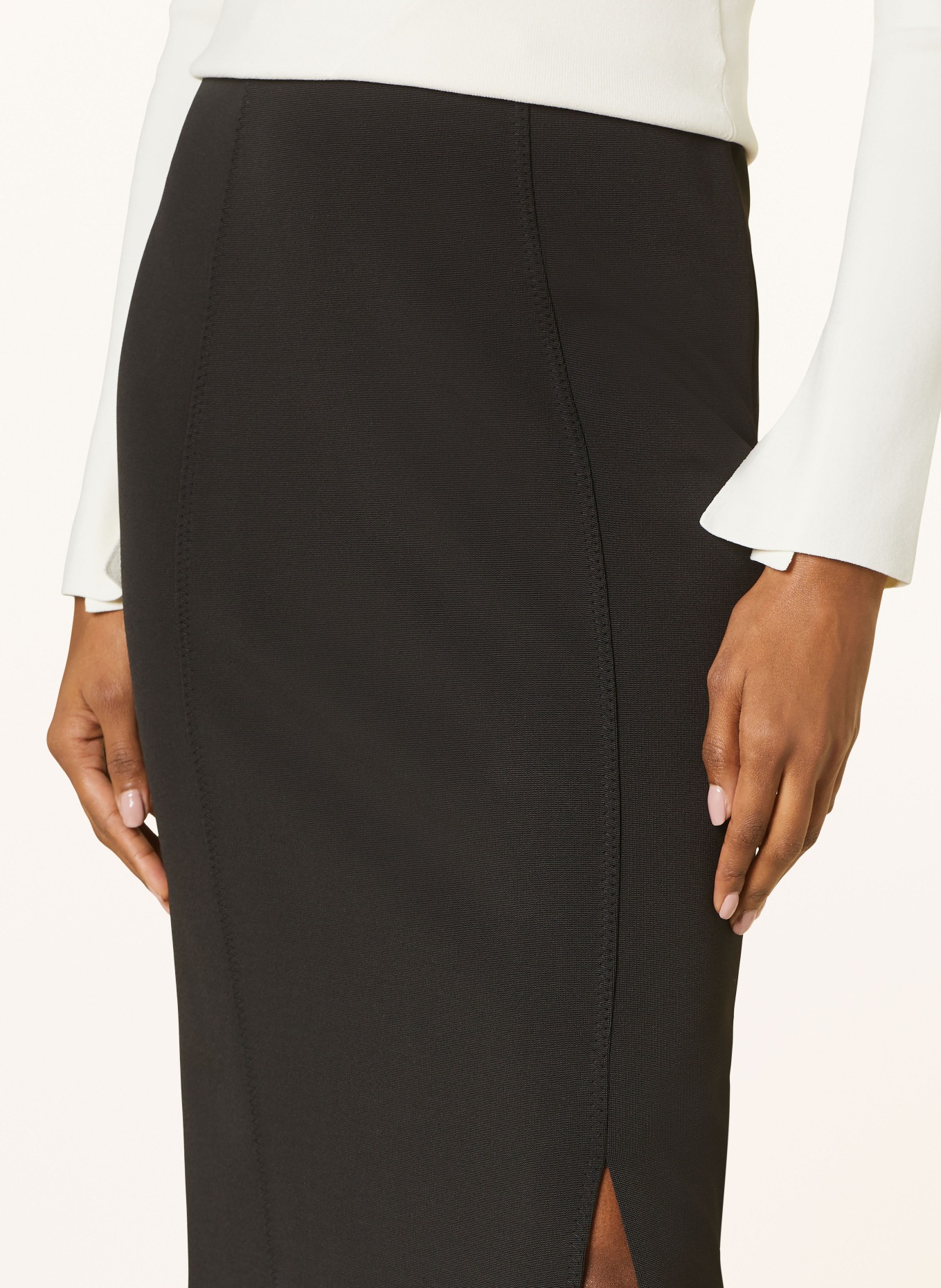 BOSS Jersey skirt VUKEVA, Color: BLACK (Image 4)