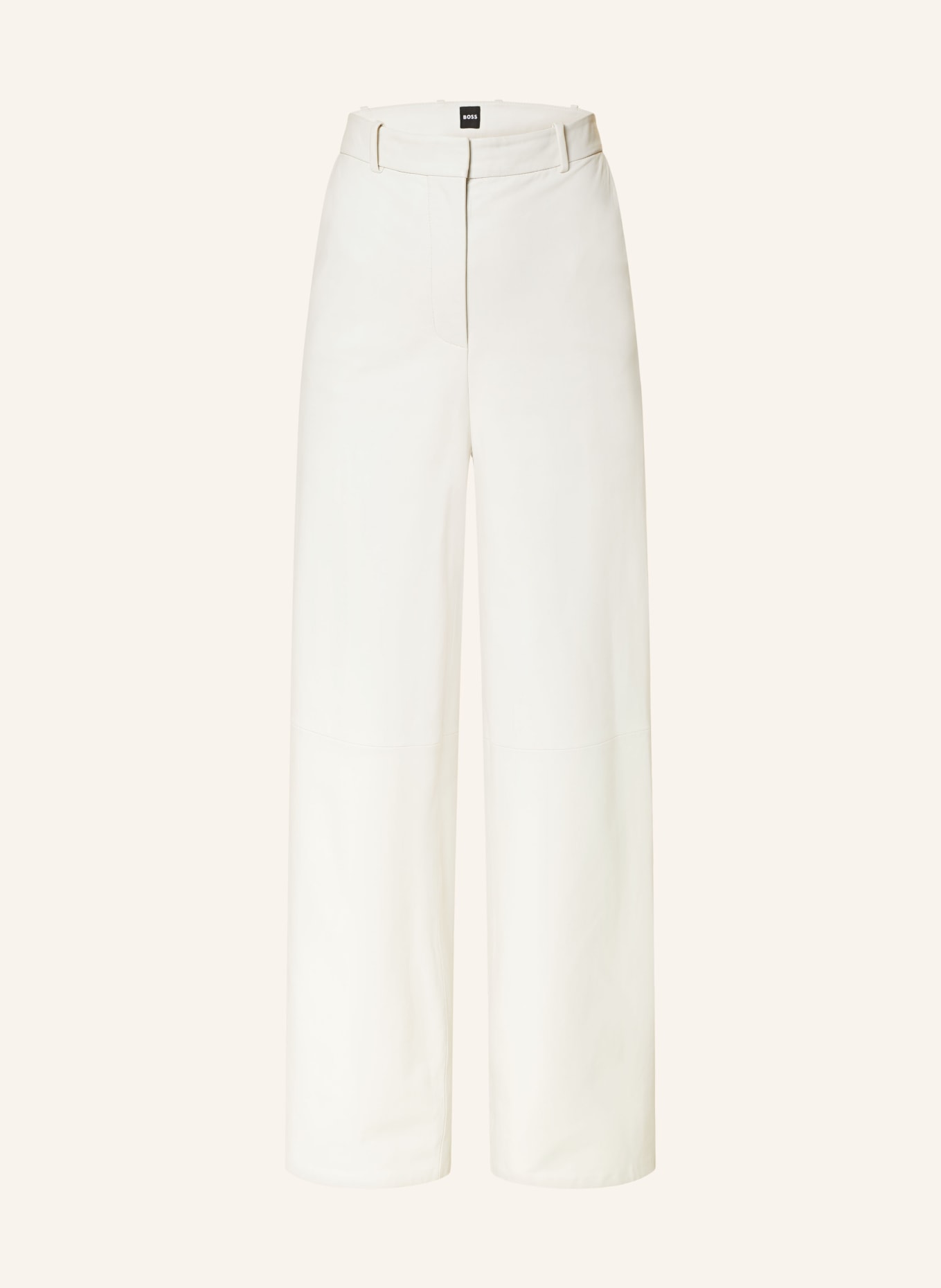 BOSS Leather pants SIBETHA, Color: WHITE (Image 1)