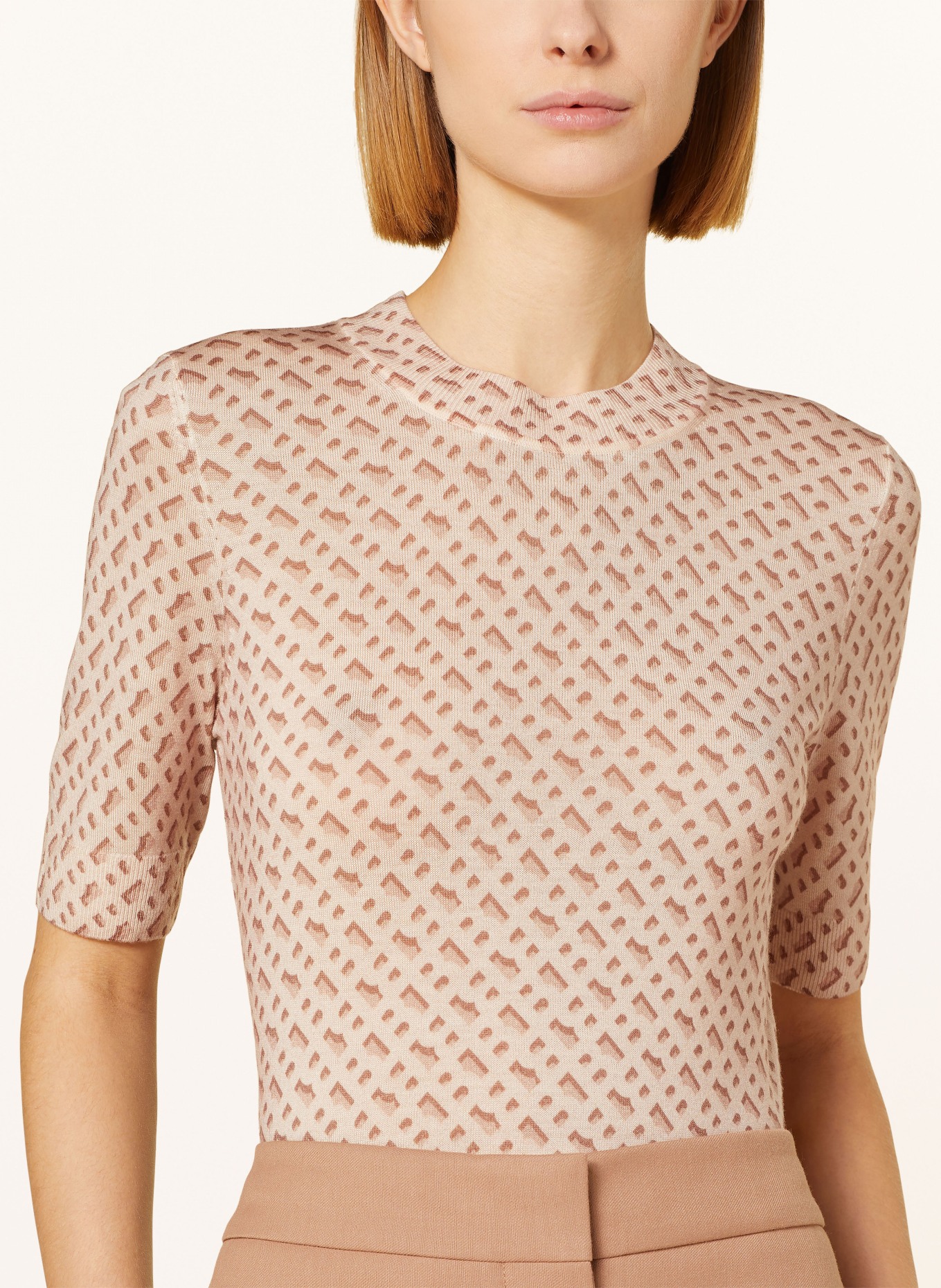 BOSS Knit shirt FUGAMA, Color: BEIGE (Image 4)
