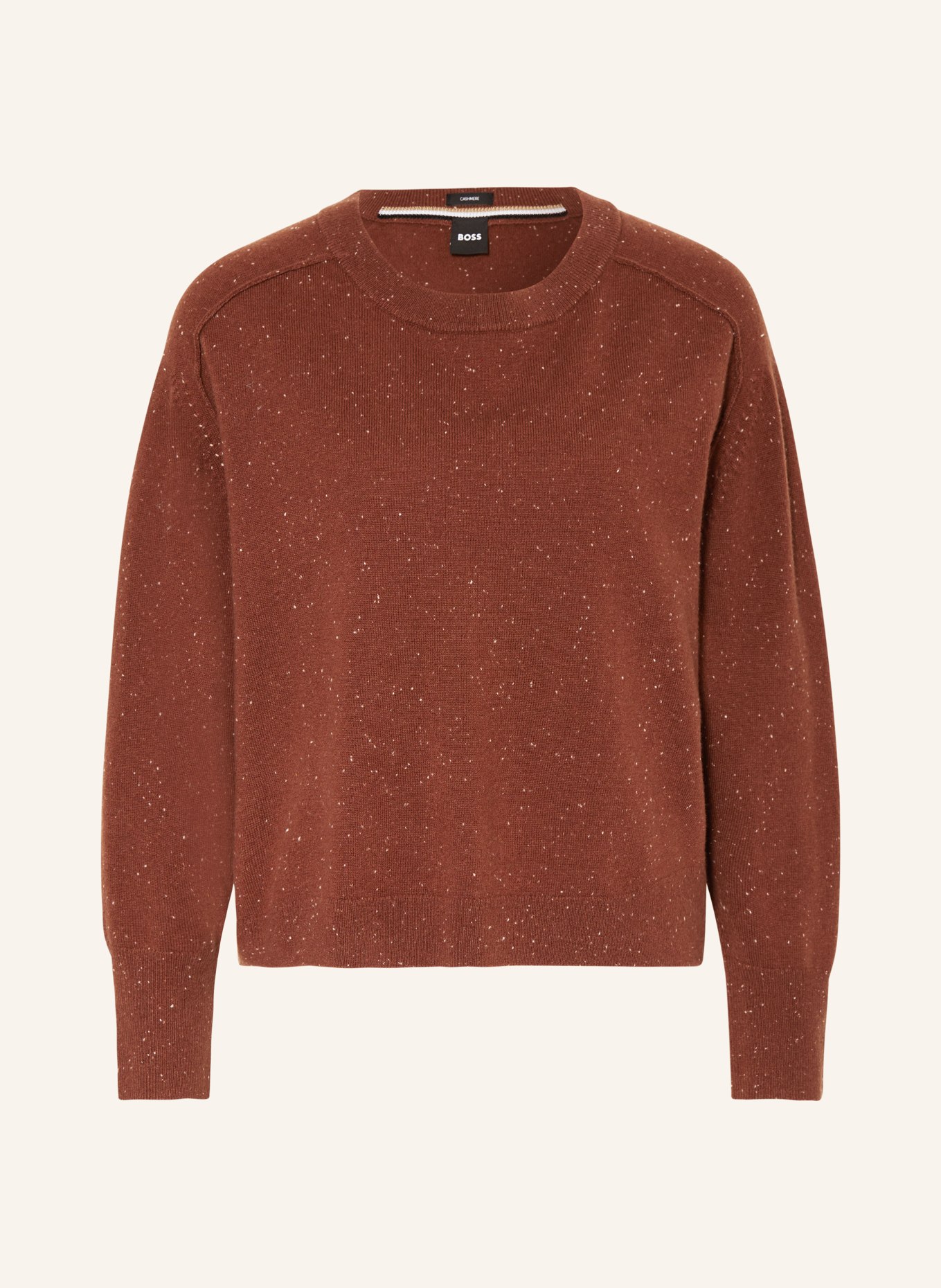 BOSS Sweter z kaszmiru FARANZA, Kolor: BRĄZOWY (Obrazek 1)
