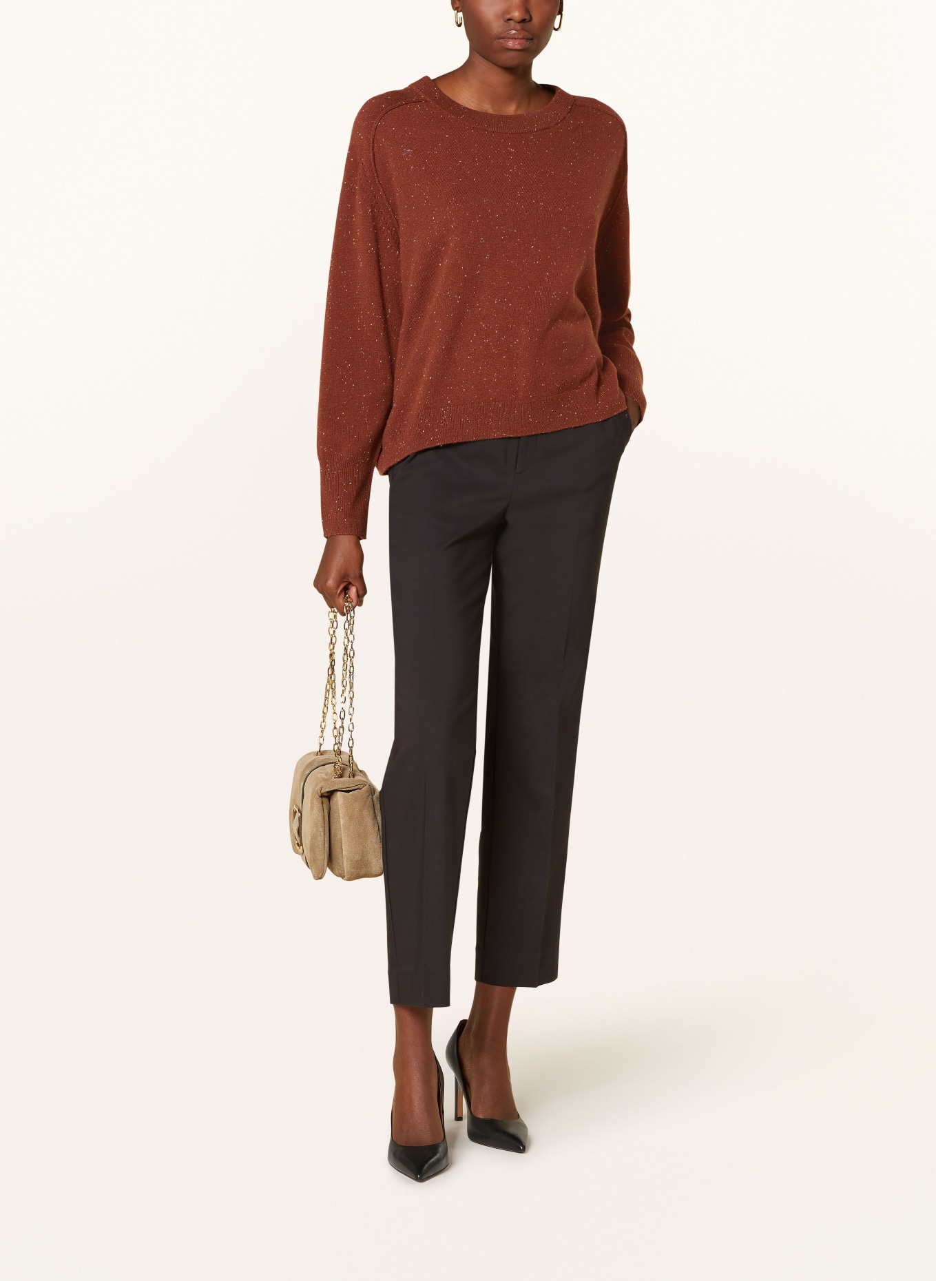 BOSS Cashmere sweater FARANZA, Color: BROWN (Image 2)