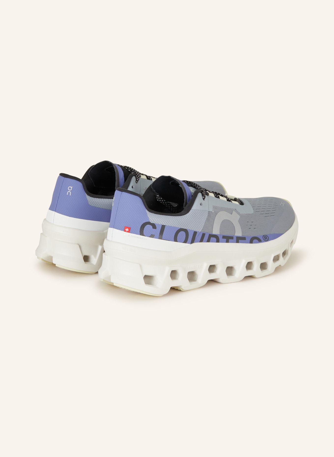 On Sneakers CLOUDMONSTER, Color: BLUE GRAY/ PURPLE (Image 2)