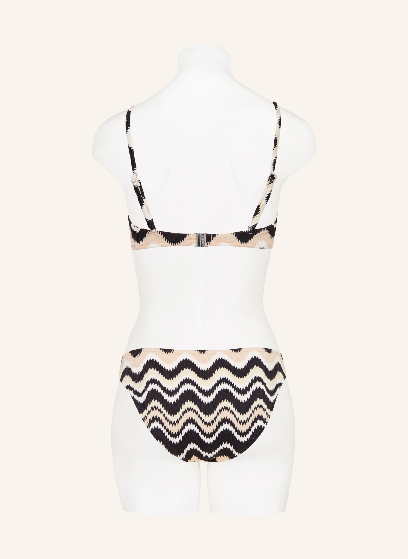 SEAFOLLY Bralette bikini top NEUE WAVE, Color: BLACK/ BEIGE/ ECRU (Image 3)