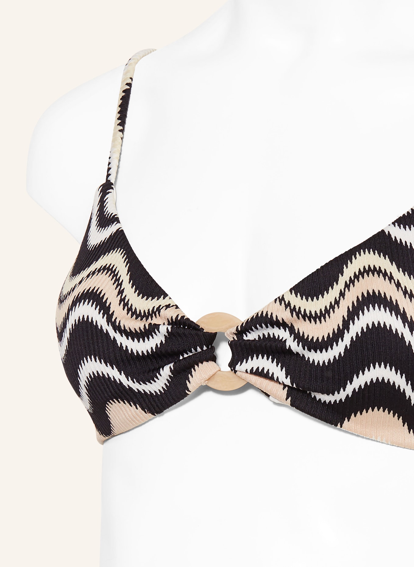 SEAFOLLY Bralette bikini top NEUE WAVE, Color: BLACK/ BEIGE/ ECRU (Image 4)