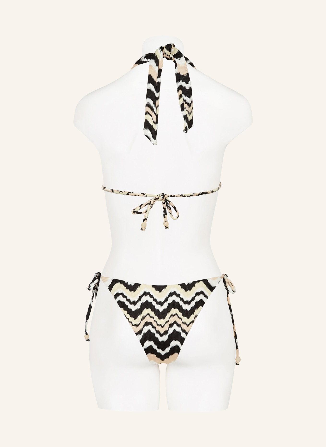 SEAFOLLY Triangle bikini top NEUE WAVE, Color: BLACK/ CREAM/ WHITE (Image 3)