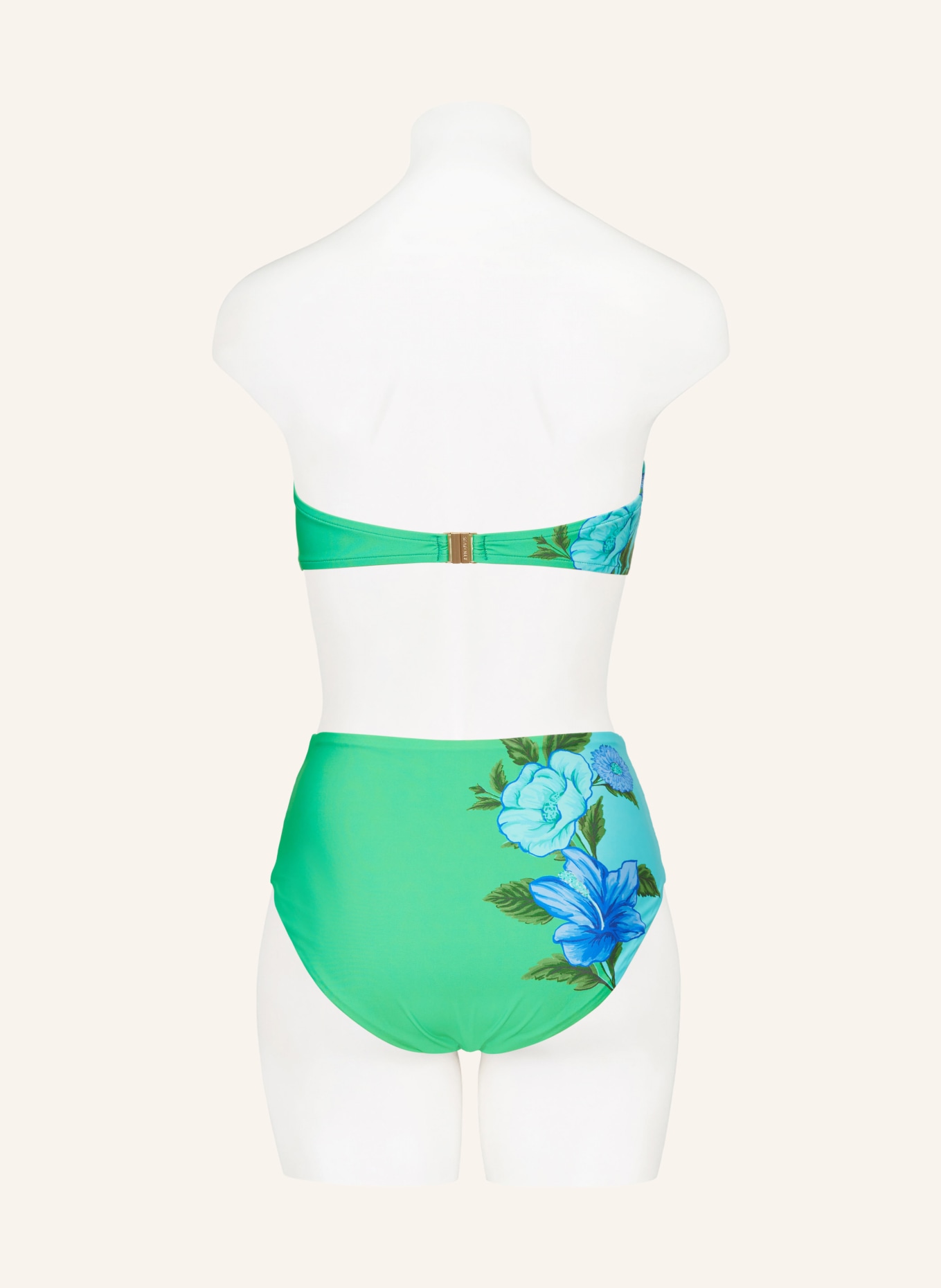 SEAFOLLY Bandeau bikini top GARDEN PARTY, Color: GREEN/ BLUE/ TURQUOISE (Image 3)