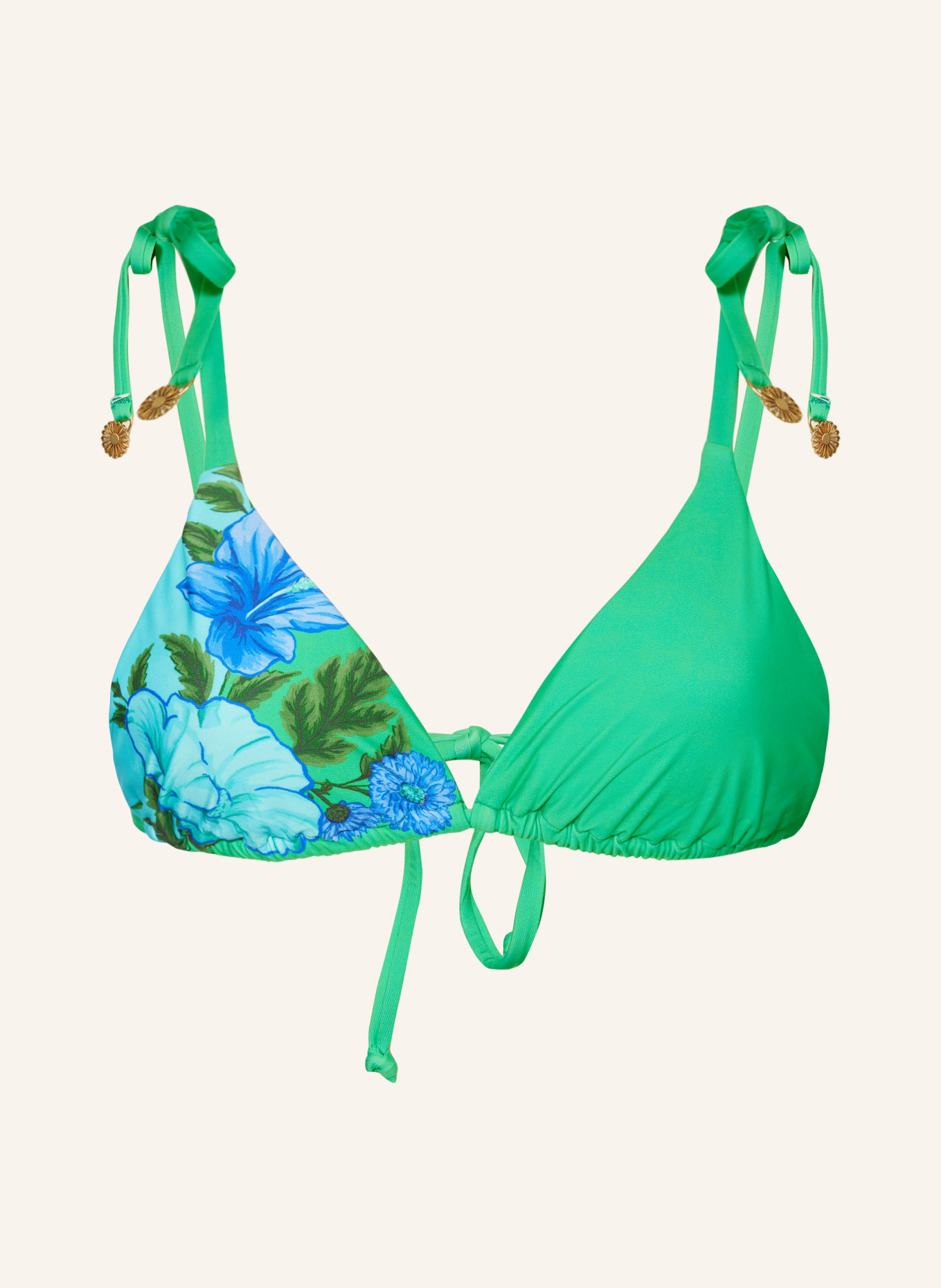 SEAFOLLY Bralette bikini top GARDEN PARTY, Color: GREEN/ BLUE/ TURQUOISE (Image 1)