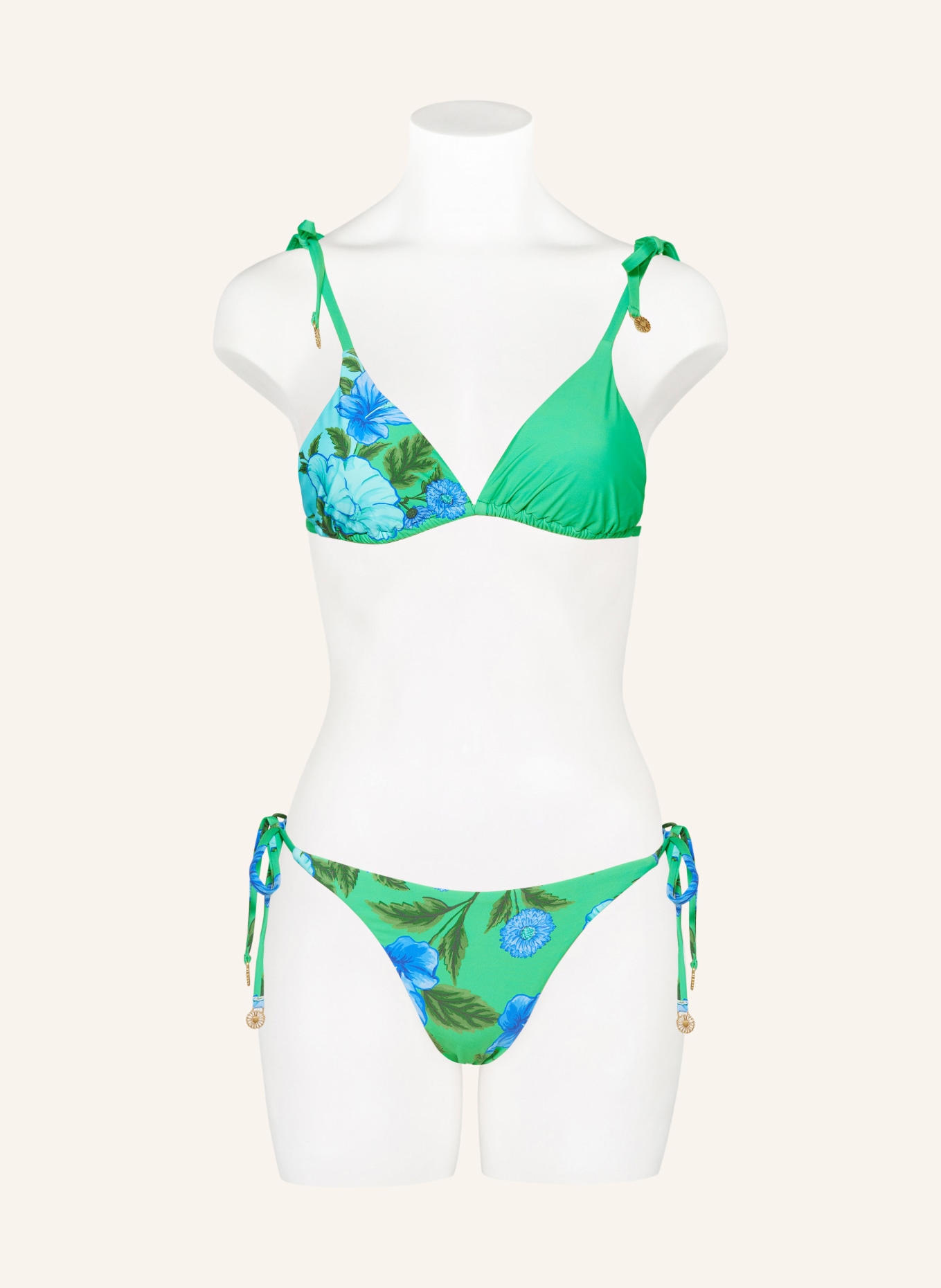 SEAFOLLY Bralette bikini top GARDEN PARTY, Color: GREEN/ BLUE/ TURQUOISE (Image 2)