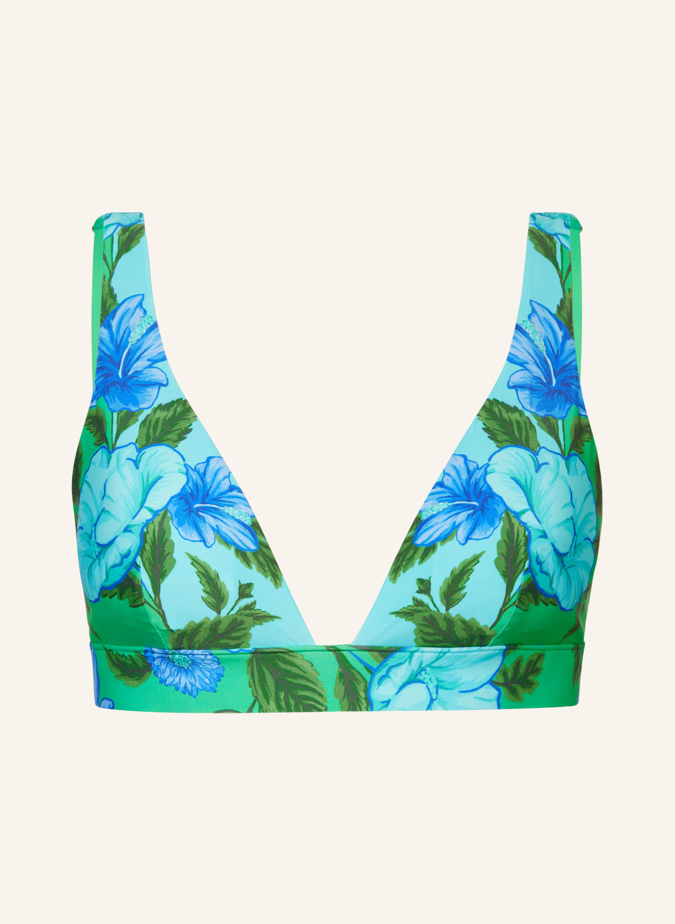 SEAFOLLY Bralette bikini top GARDEN PARTY, Color: LIGHT GREEN/ TURQUOISE/ BLUE (Image 1)