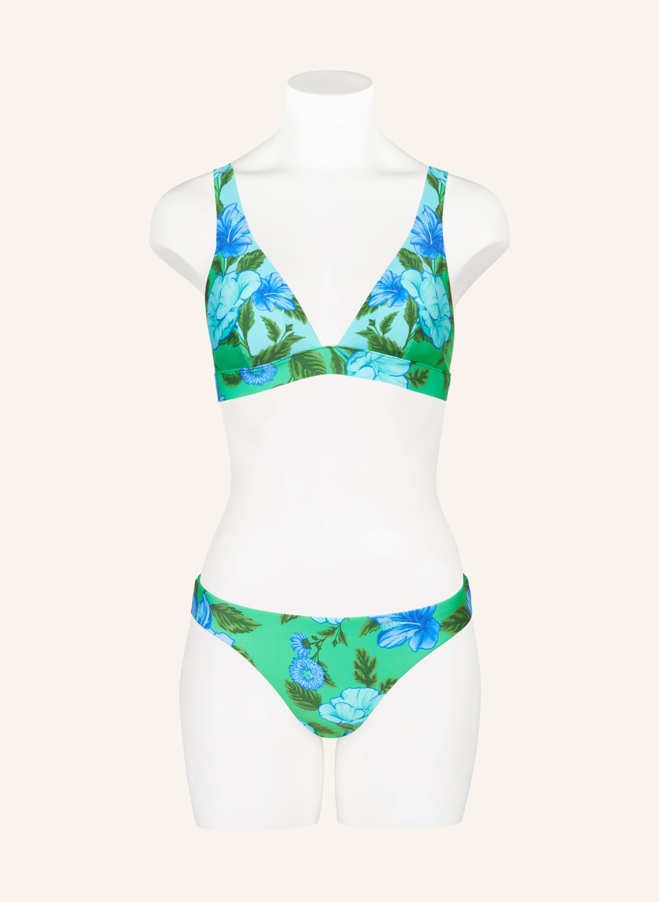 SEAFOLLY Bralette bikini top GARDEN PARTY, Color: LIGHT GREEN/ TURQUOISE/ BLUE (Image 2)