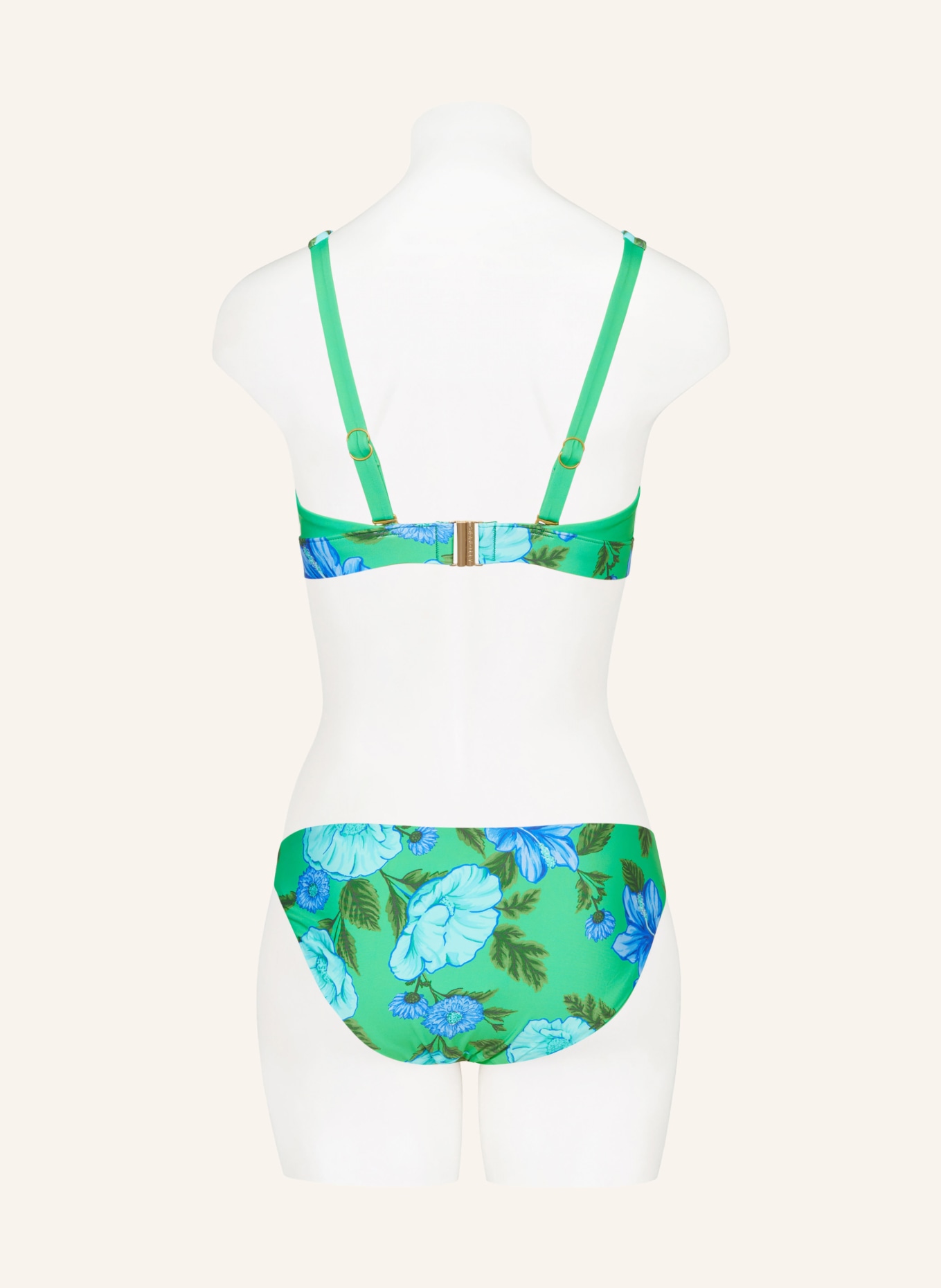 SEAFOLLY Bralette bikini top GARDEN PARTY, Color: LIGHT GREEN/ TURQUOISE/ BLUE (Image 3)