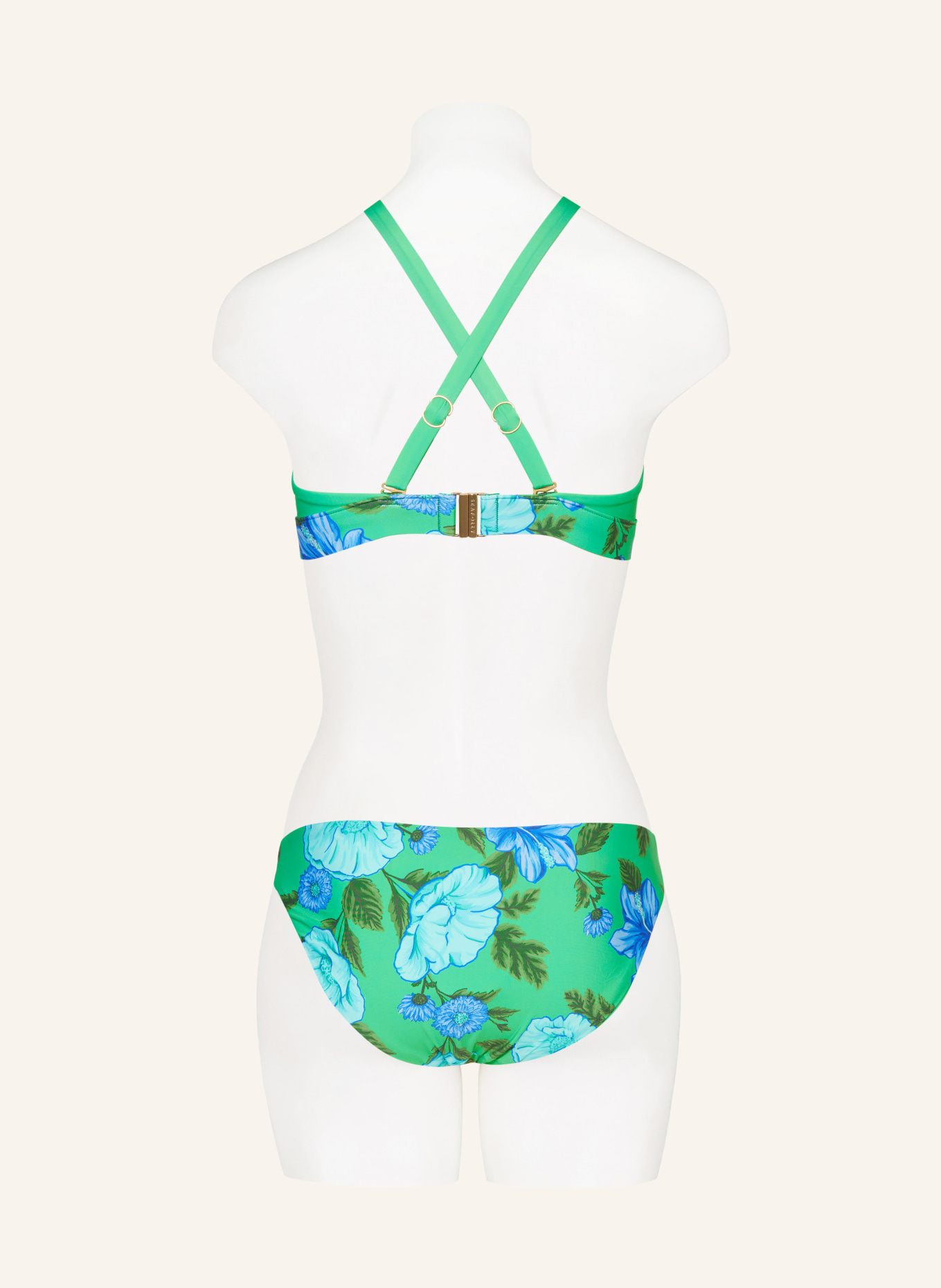 SEAFOLLY Bralette bikini top GARDEN PARTY, Color: LIGHT GREEN/ TURQUOISE/ BLUE (Image 4)