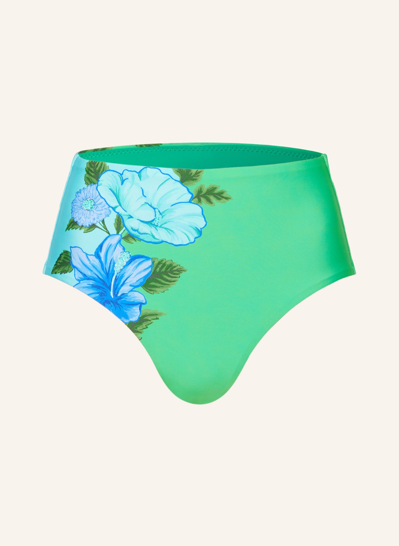 SEAFOLLY High-Waist-Bikini-Hose GARDEN PARTY, Farbe: GRÜN/ TÜRKIS/ BLAU (Bild 1)