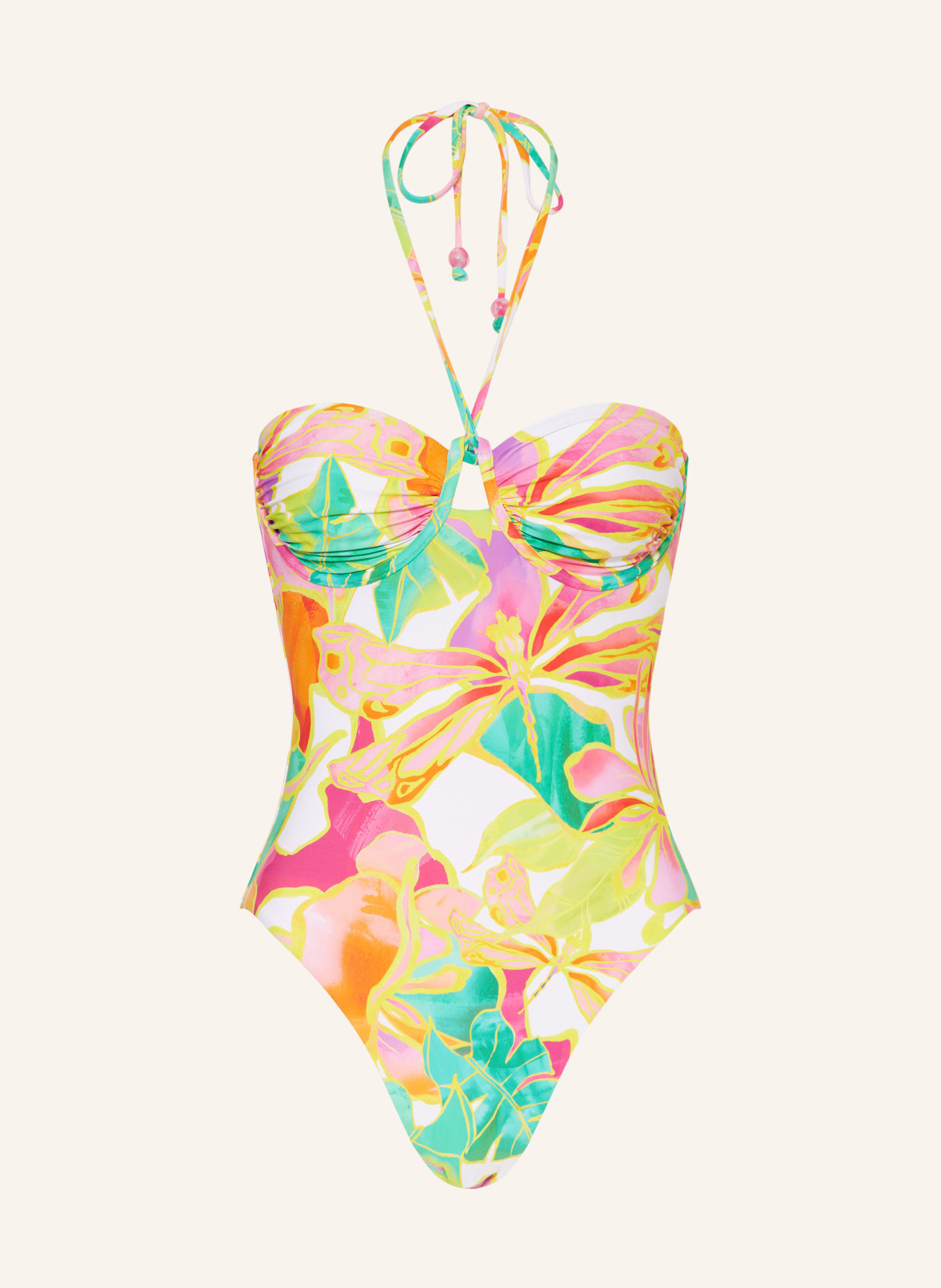 SEAFOLLY Underwired swimsuit WONDERLAND, Color: YELLOW/ PINK/ LIGHT GREEN (Image 1)