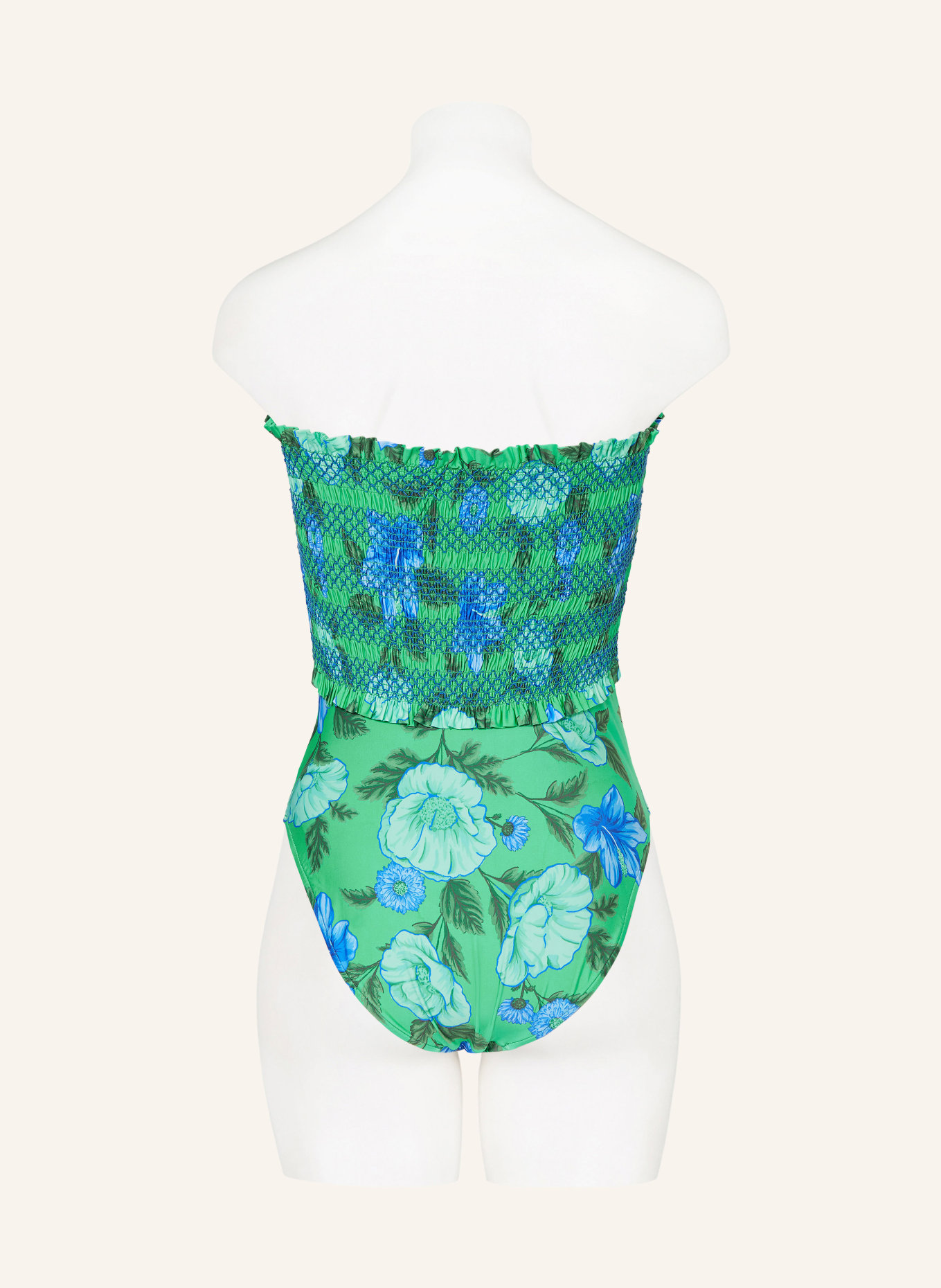 SEAFOLLY Bandeau swimsuit GARDEN PARTY, Color: GREEN/ BLUE/ TURQUOISE (Image 3)