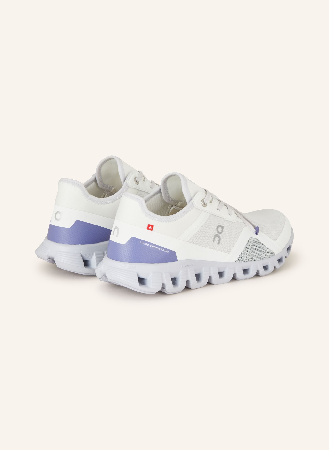 On Sneakers CLOUD X 3 AD, Color: WHITE/ PURPLE/ LIGHT GRAY (Image 2)