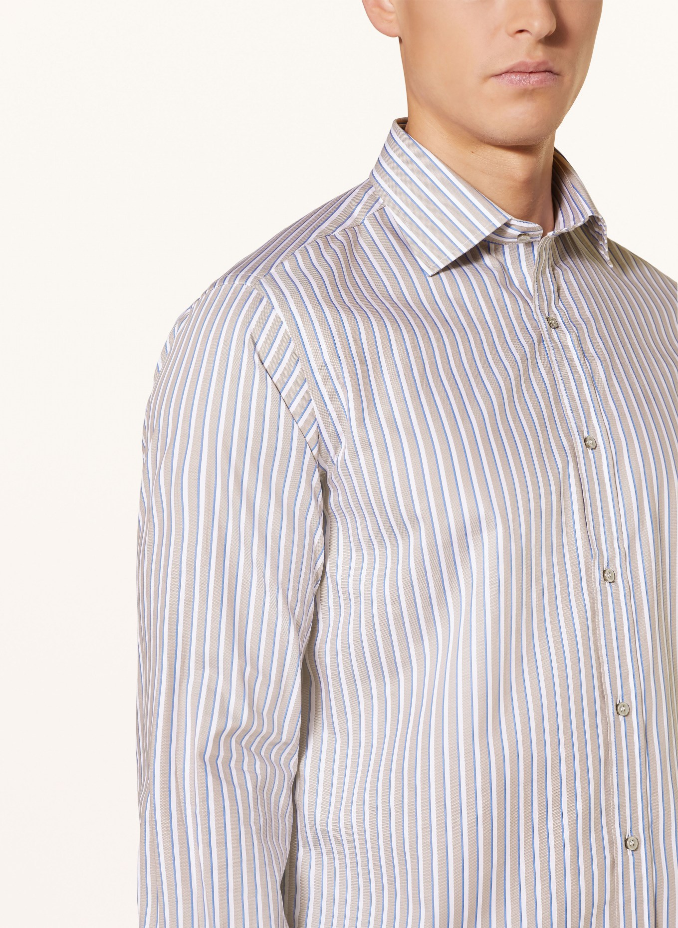 PAUL & SHARK Shirt regular fit, Color: BLUE/ WHITE/ BEIGE (Image 4)