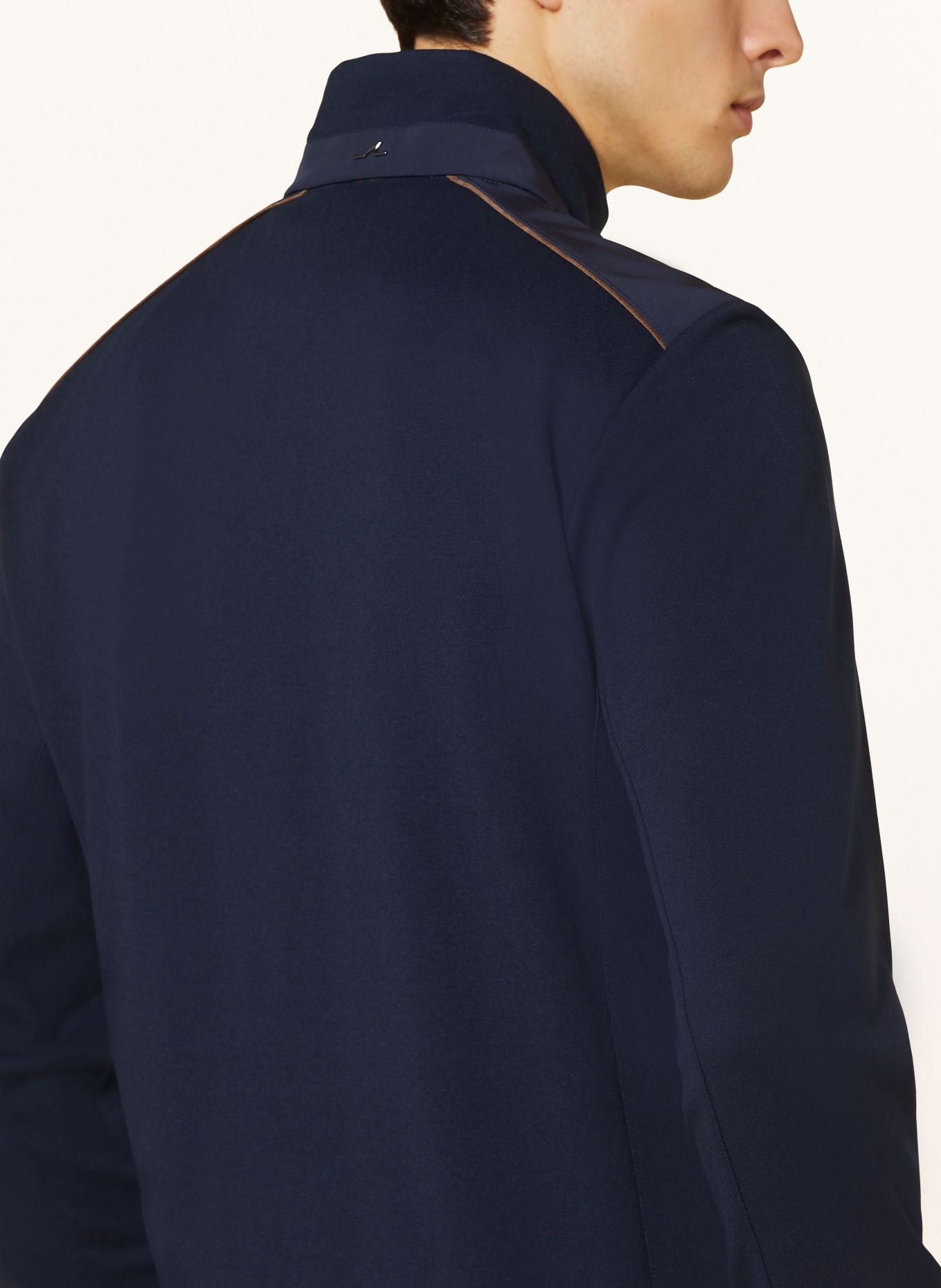 PAUL & SHARK Sweat jacket in mixed materials, Color: DARK BLUE (Image 4)