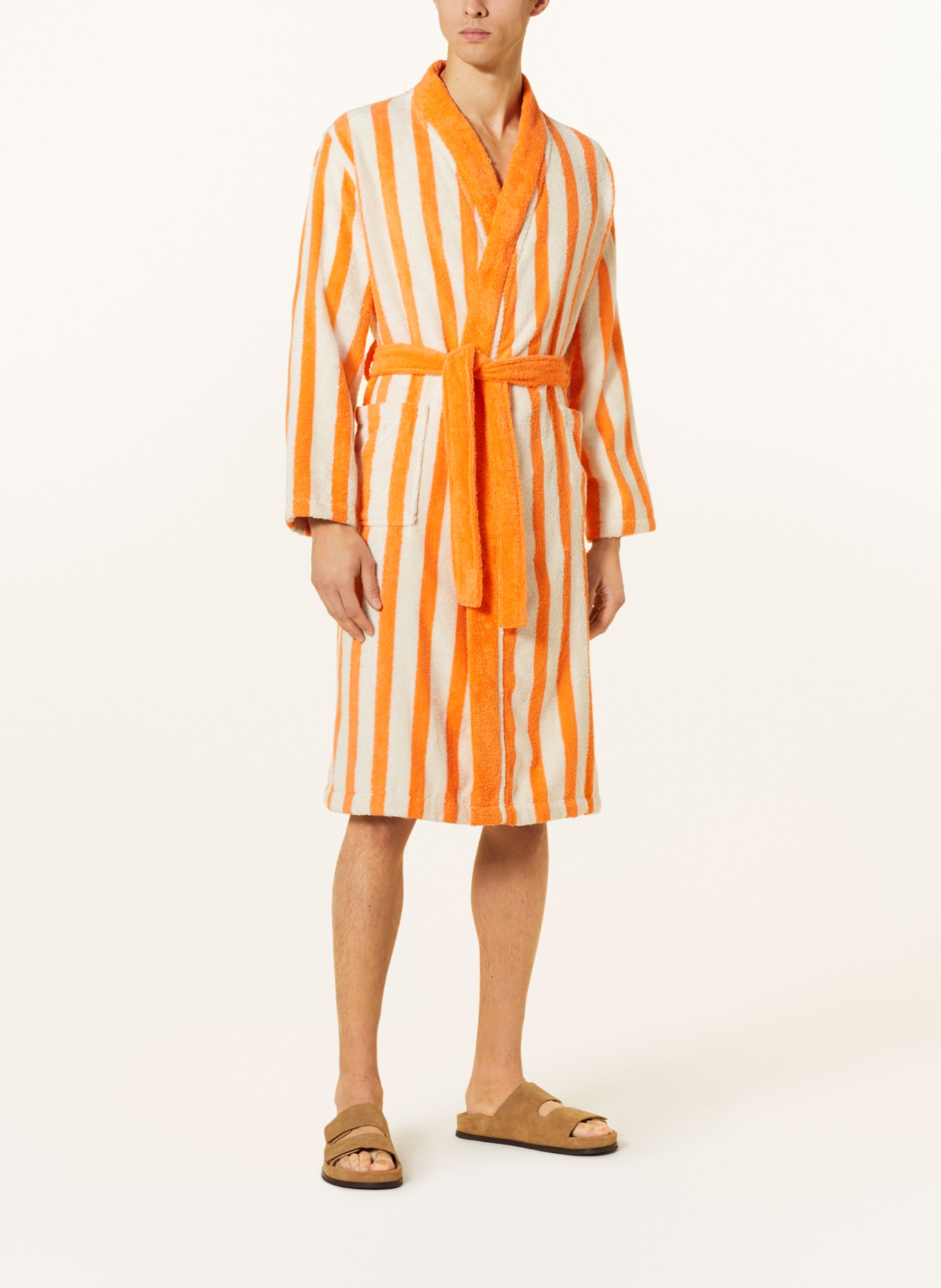Marc O'Polo Women’s bathrobe, Color: ORANGE/ CREAM (Image 2)