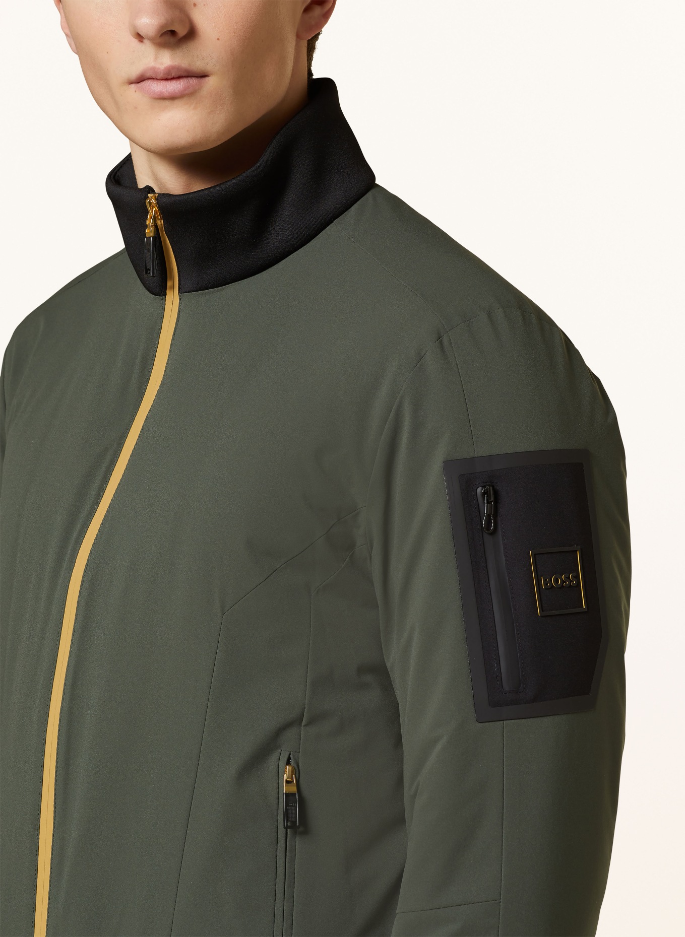 BOSS Bomber jacket GRID, Color: GREEN (Image 4)