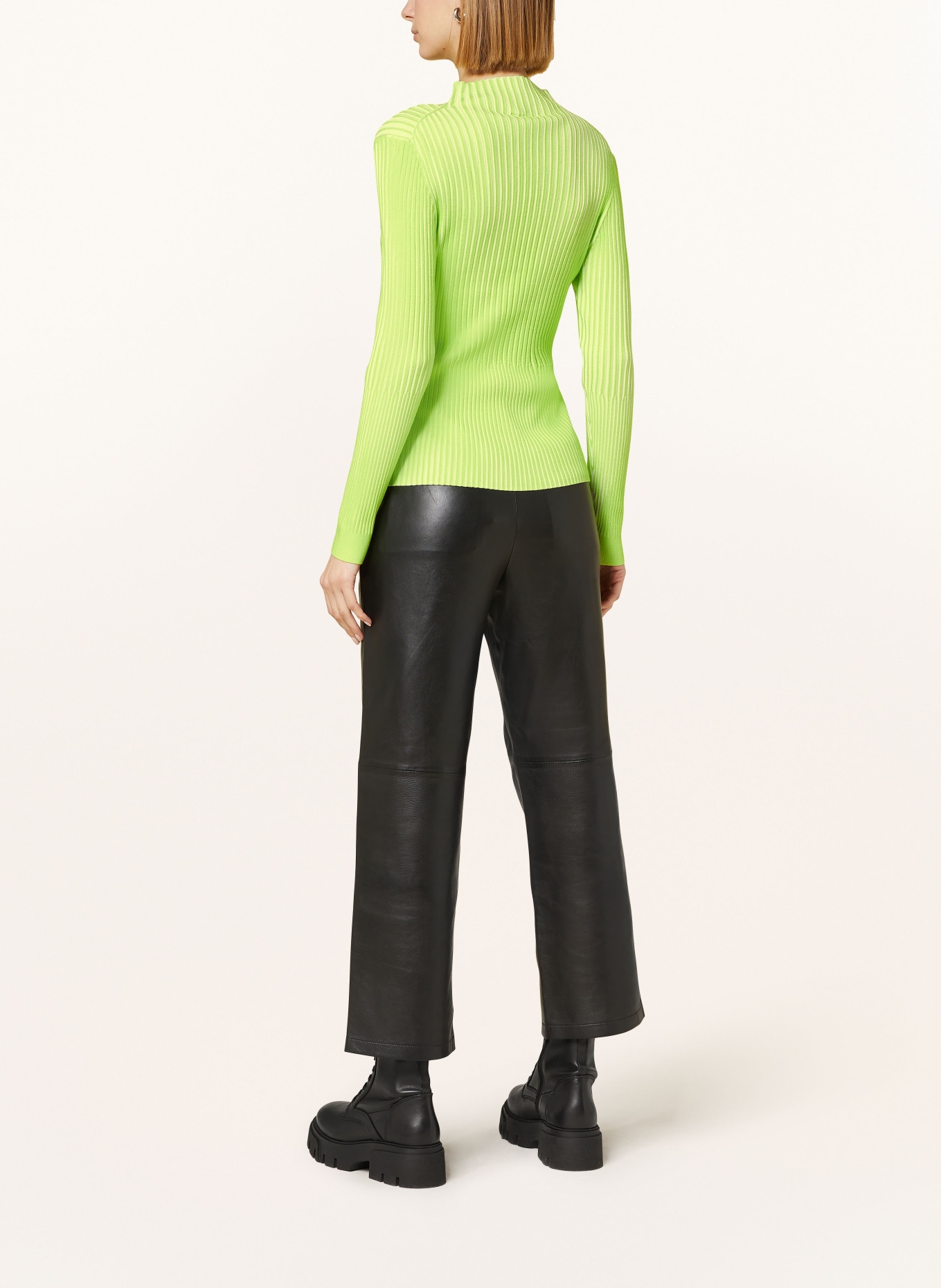 ULLI EHRLICH SPORTALM Sweater, Color: NEON GREEN/ ECRU (Image 3)