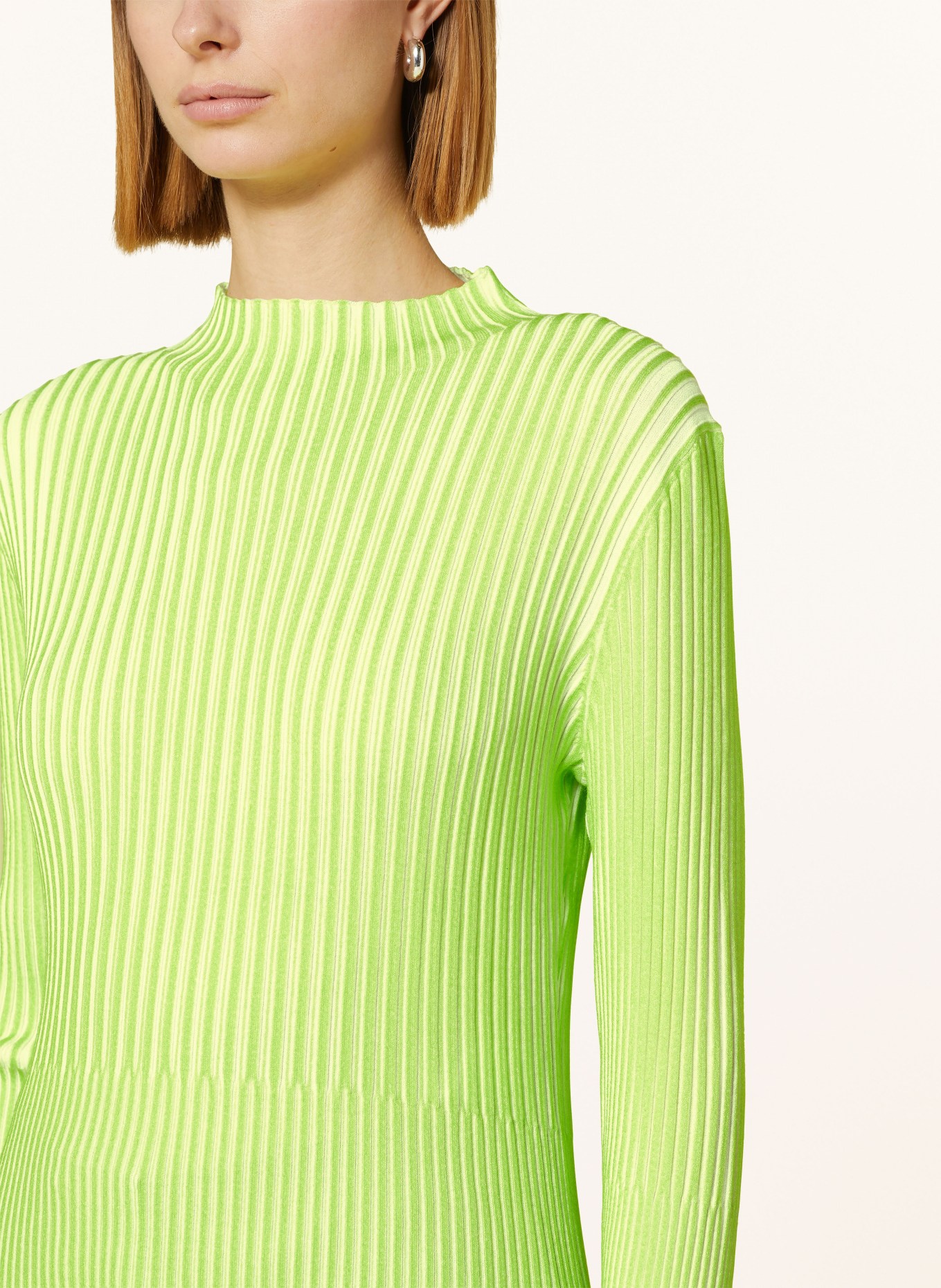 ULLI EHRLICH SPORTALM Sweater, Color: NEON GREEN/ ECRU (Image 4)