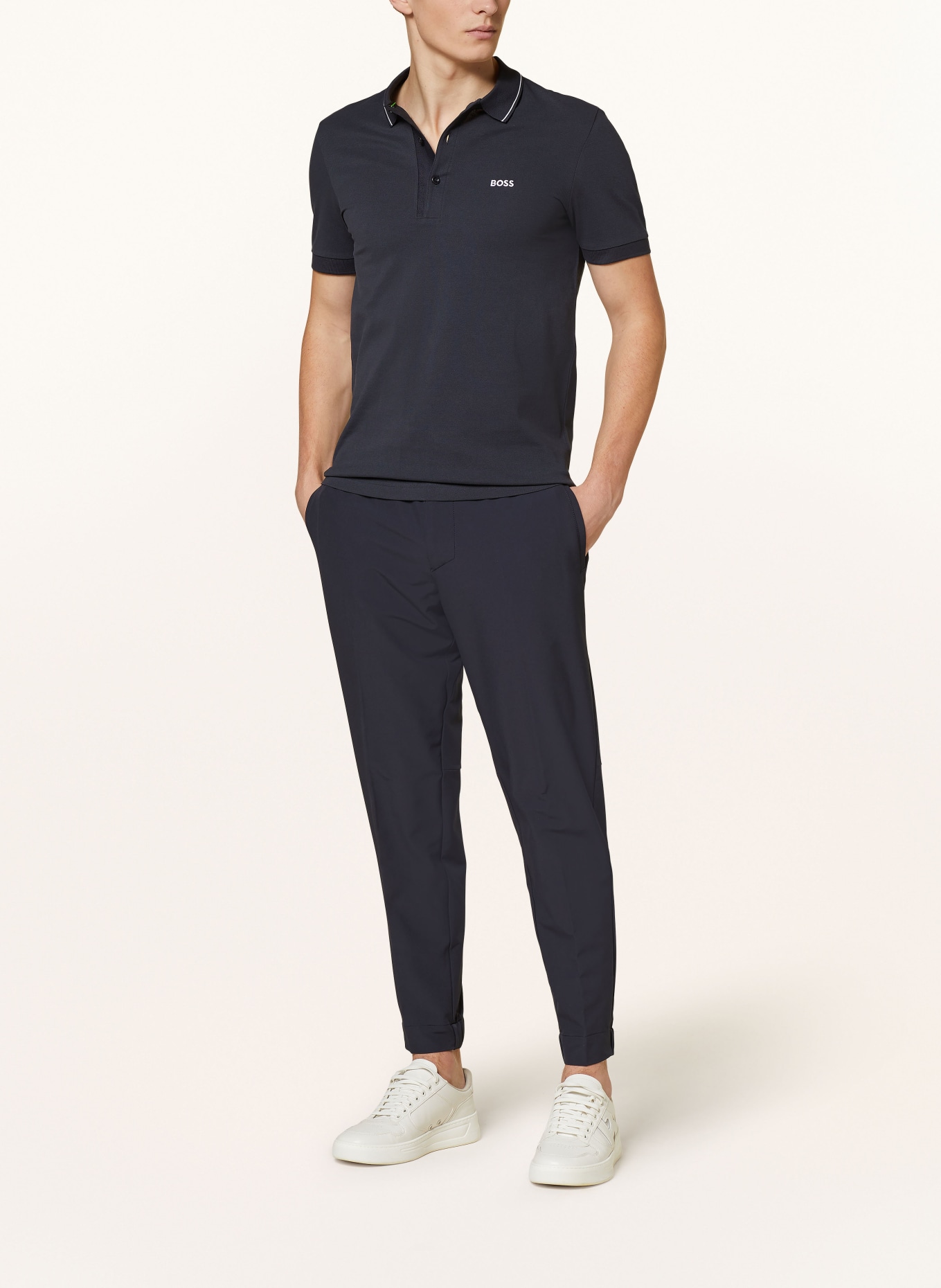 BOSS Piqué-Poloshirt PAULE Slim Fit, Farbe: DUNKELBLAU (Bild 2)