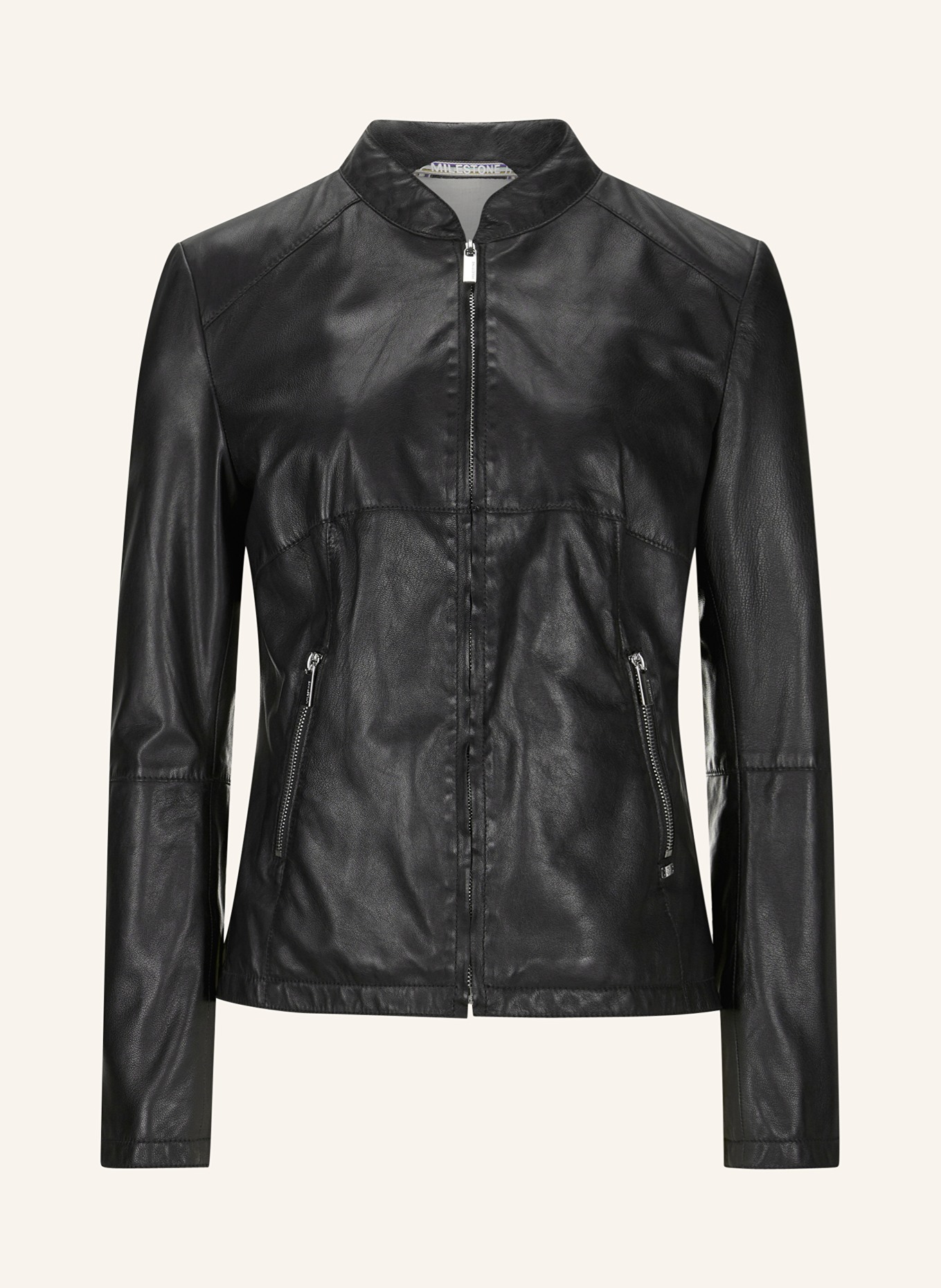 MILESTONE Leather jacket MSJASMINE, Color: BLACK (Image 1)