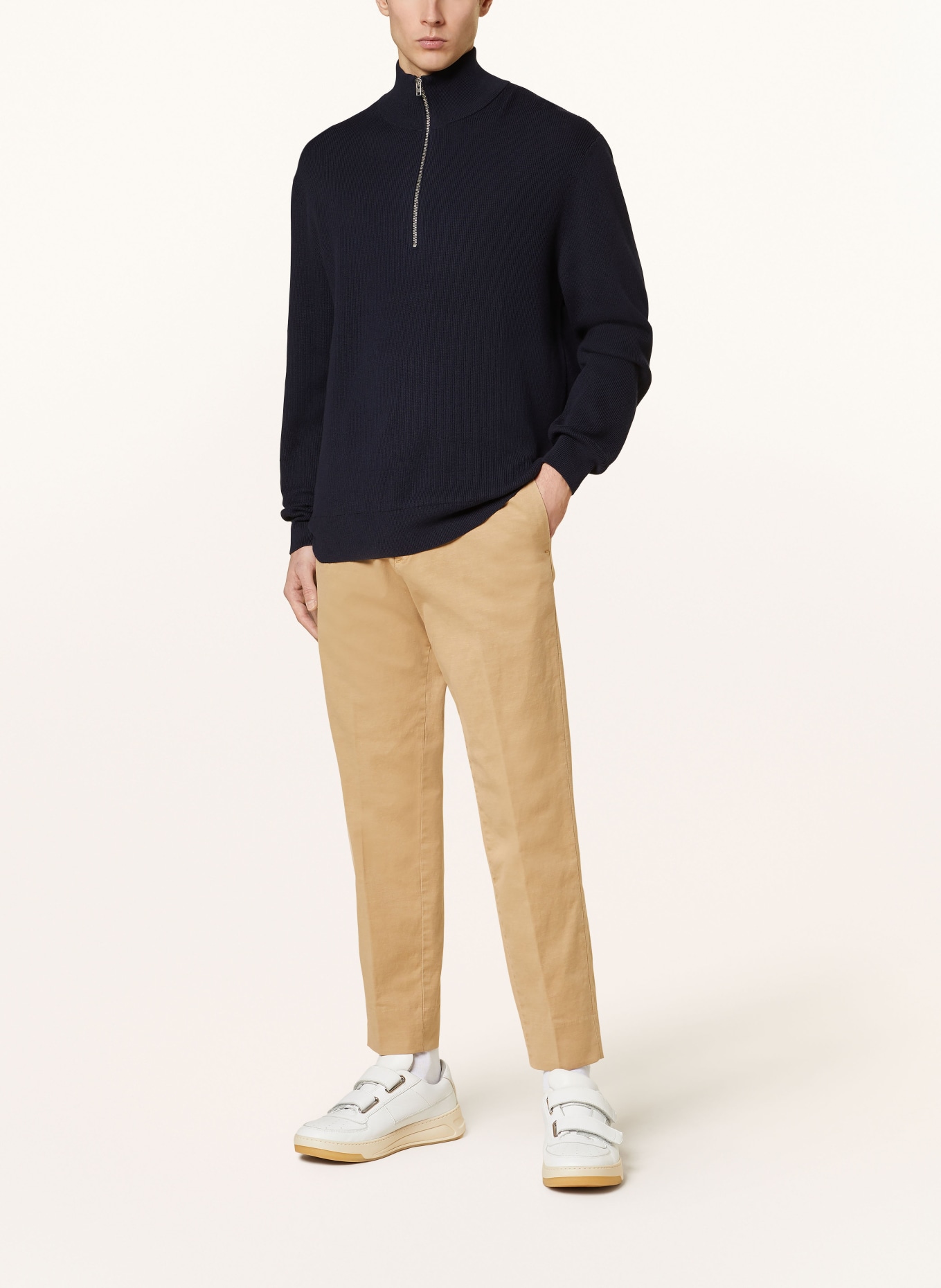 CLOSED Half-zip sweater, Color: DARK BLUE (Image 2)