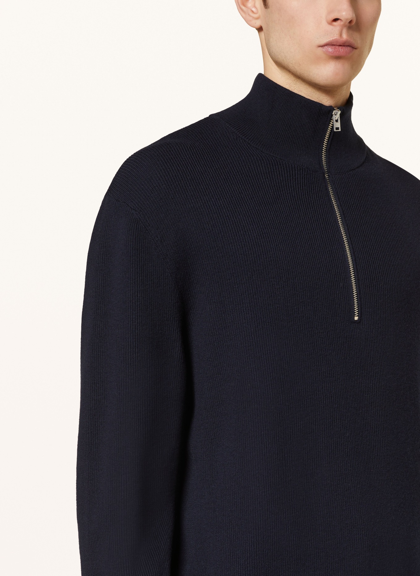 CLOSED Half-zip sweater, Color: DARK BLUE (Image 4)
