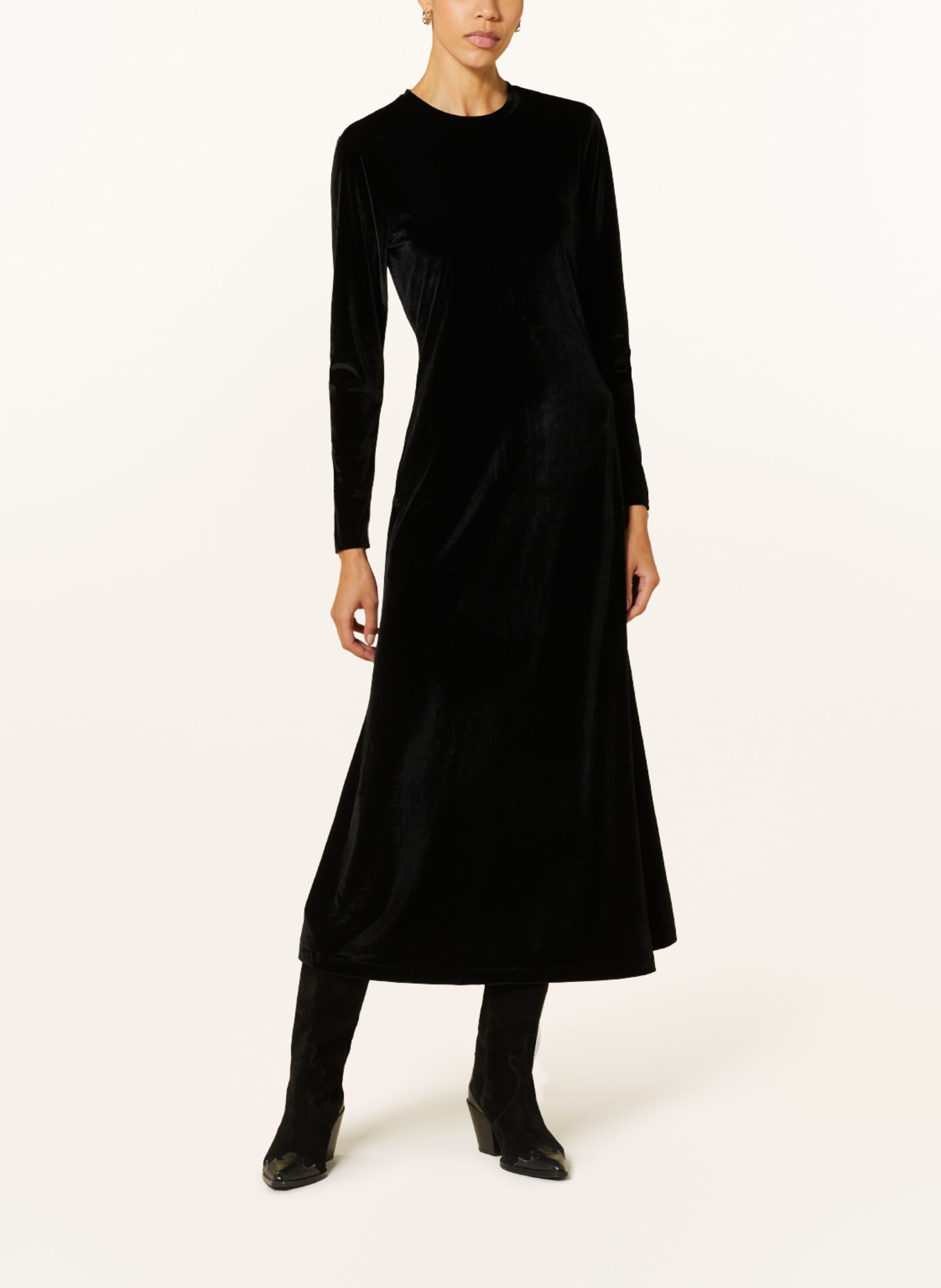 POLO RALPH LAUREN Velvet dress, Color: BLACK (Image 2)
