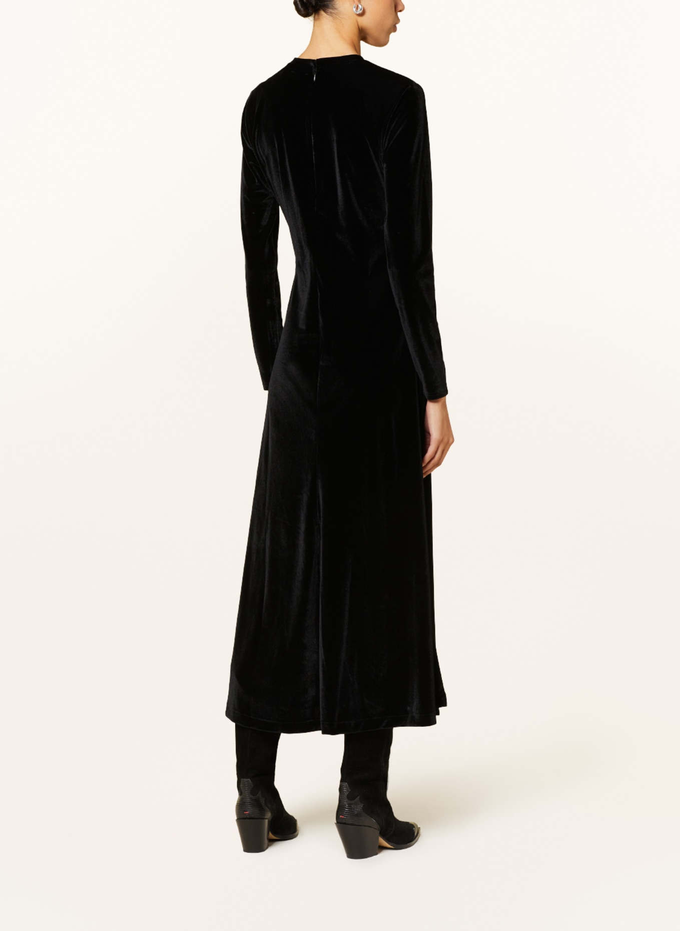 POLO RALPH LAUREN Velvet dress, Color: BLACK (Image 3)